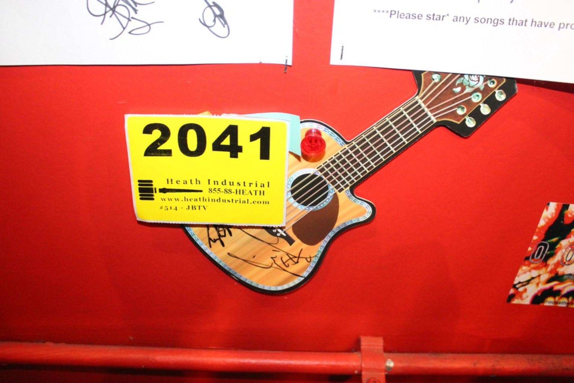 Barenaked Ladies Signed Postcard Guitar Shaped