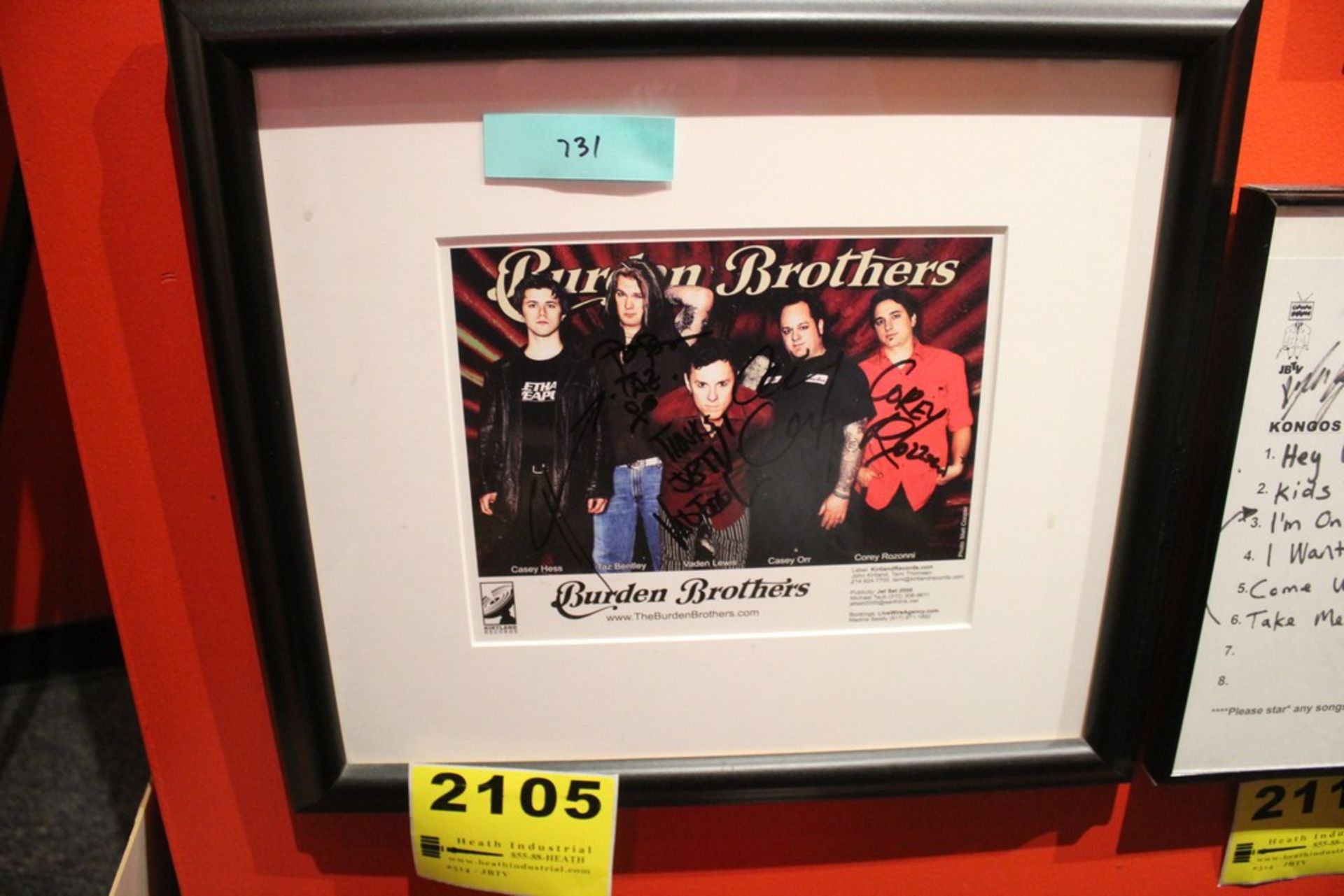 Burden Brothers Signed Framed Poster