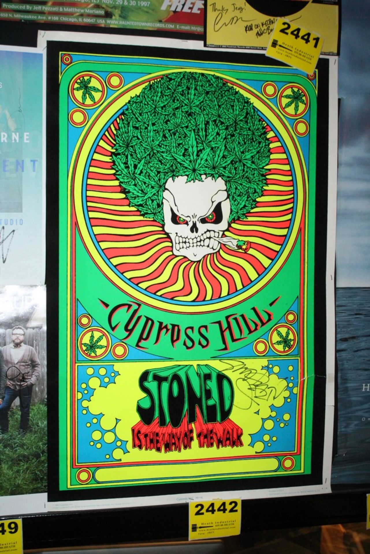 Cypress Hill "Sonted is the Way of the Walk" Signed Blacklight Poster