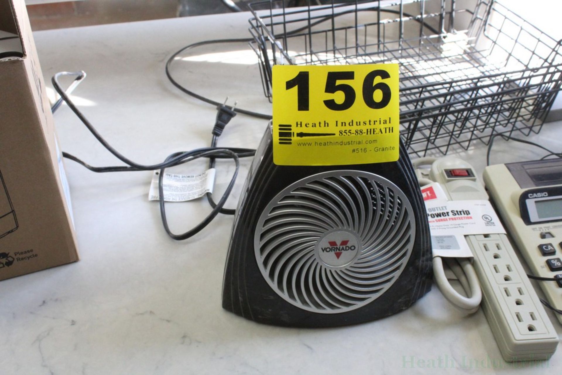 VORNADO FAN WITH ASSORTED OFFICE SUPPLIES
