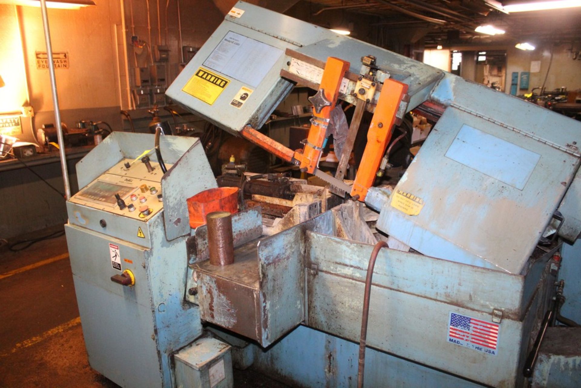 DOALL 13" X13" MODEL C-3300NC PROGRAMMABLE AUTOMATIC FEED HORIZONTAL BAND SAW, S/N 521-96157 - Image 4 of 7