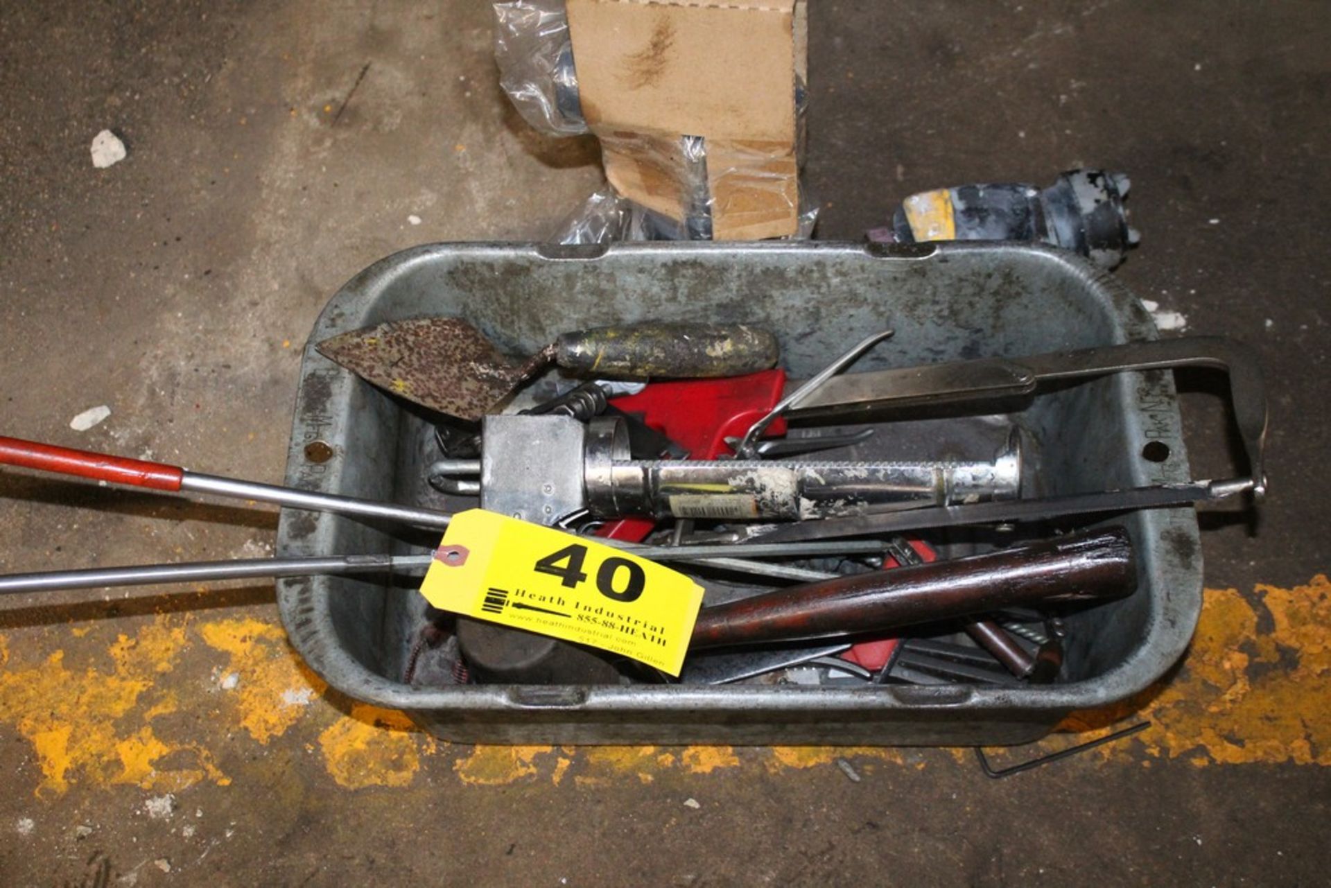 ASSORTED TOOLS IN BIN