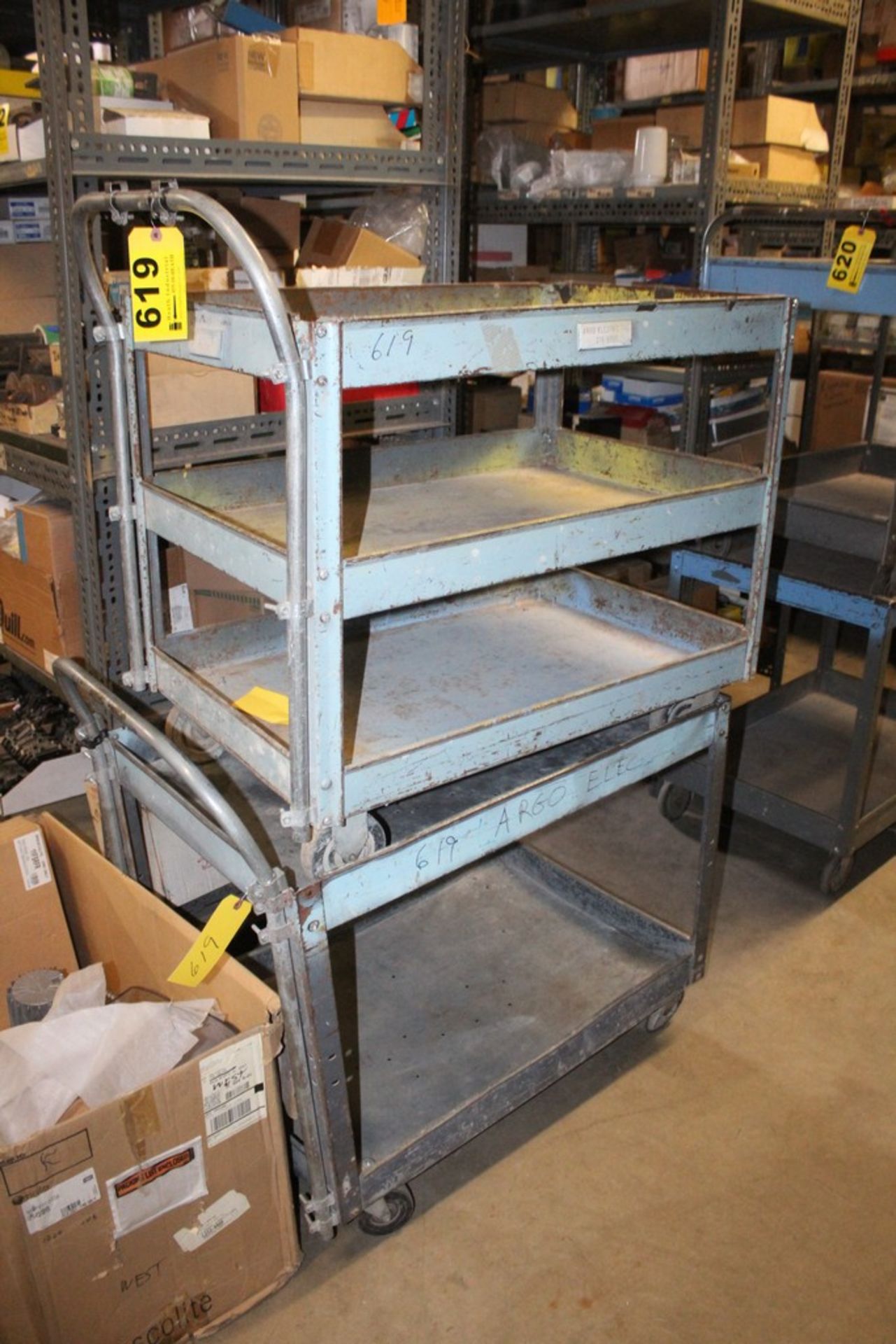 (2) METAL SHOP CARTS