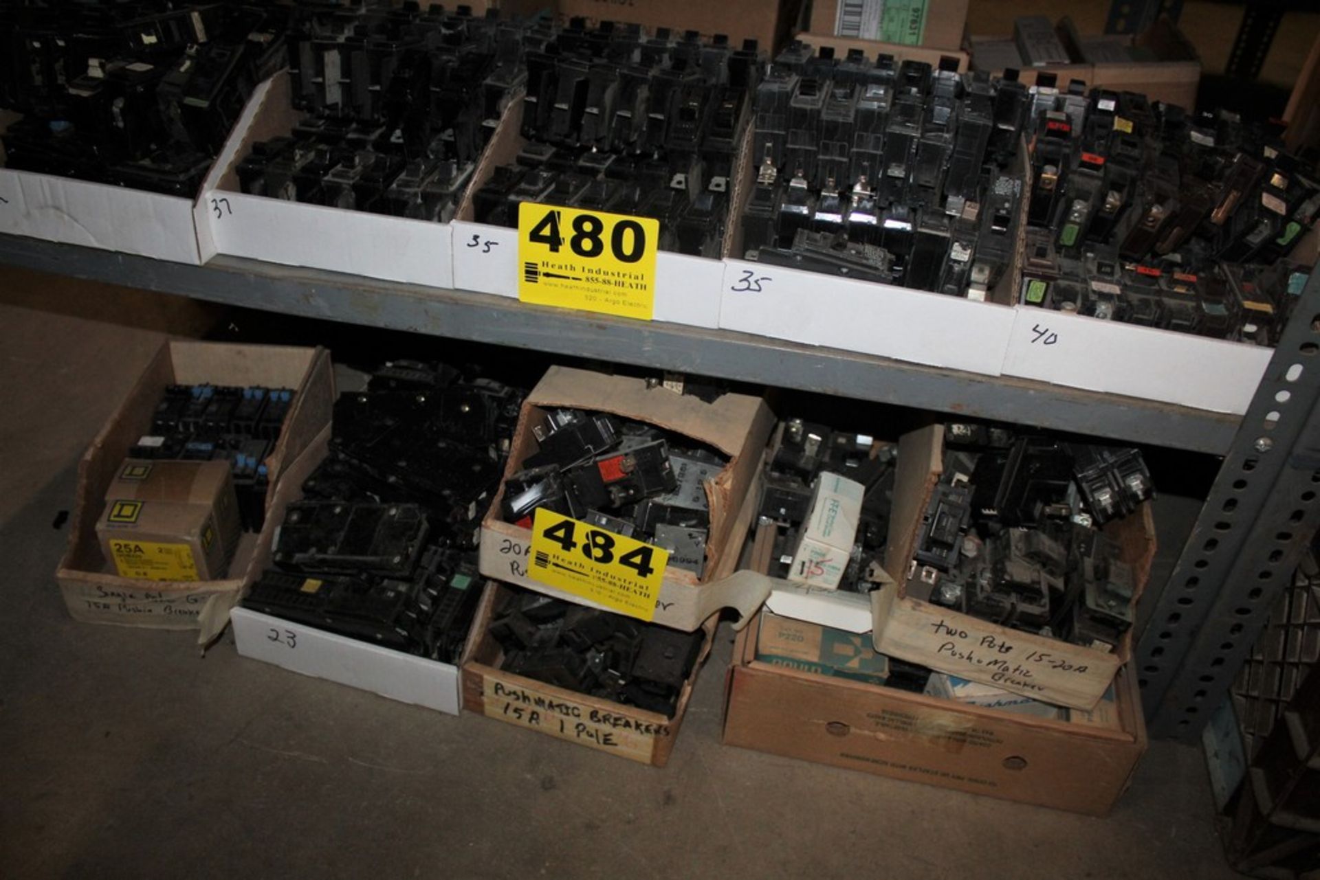 ASSORTED CIRCUIT BREAKERS IN SIX BOXES