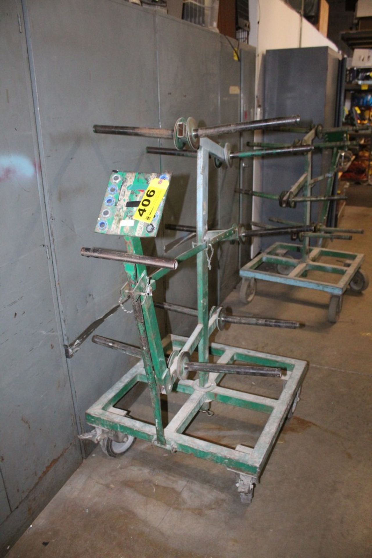 GREENLEE WIRE SPOOL FOUR WHEEL CART