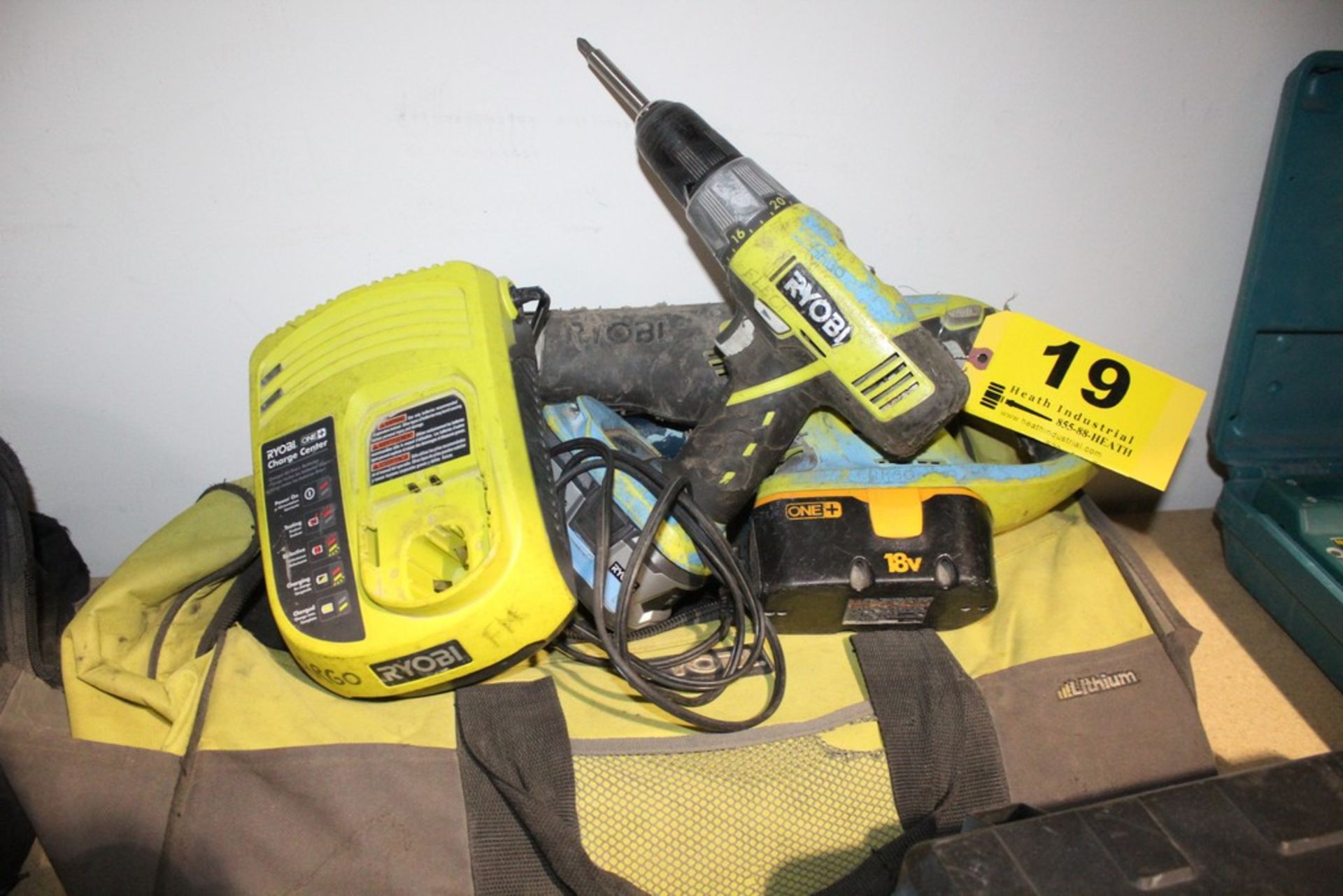 RYOBI KIT, INCLUDES MODEL P513 CORDLESS RECIPROCATING SAW AND MODEL P203 CORDLESS DRILL WITH