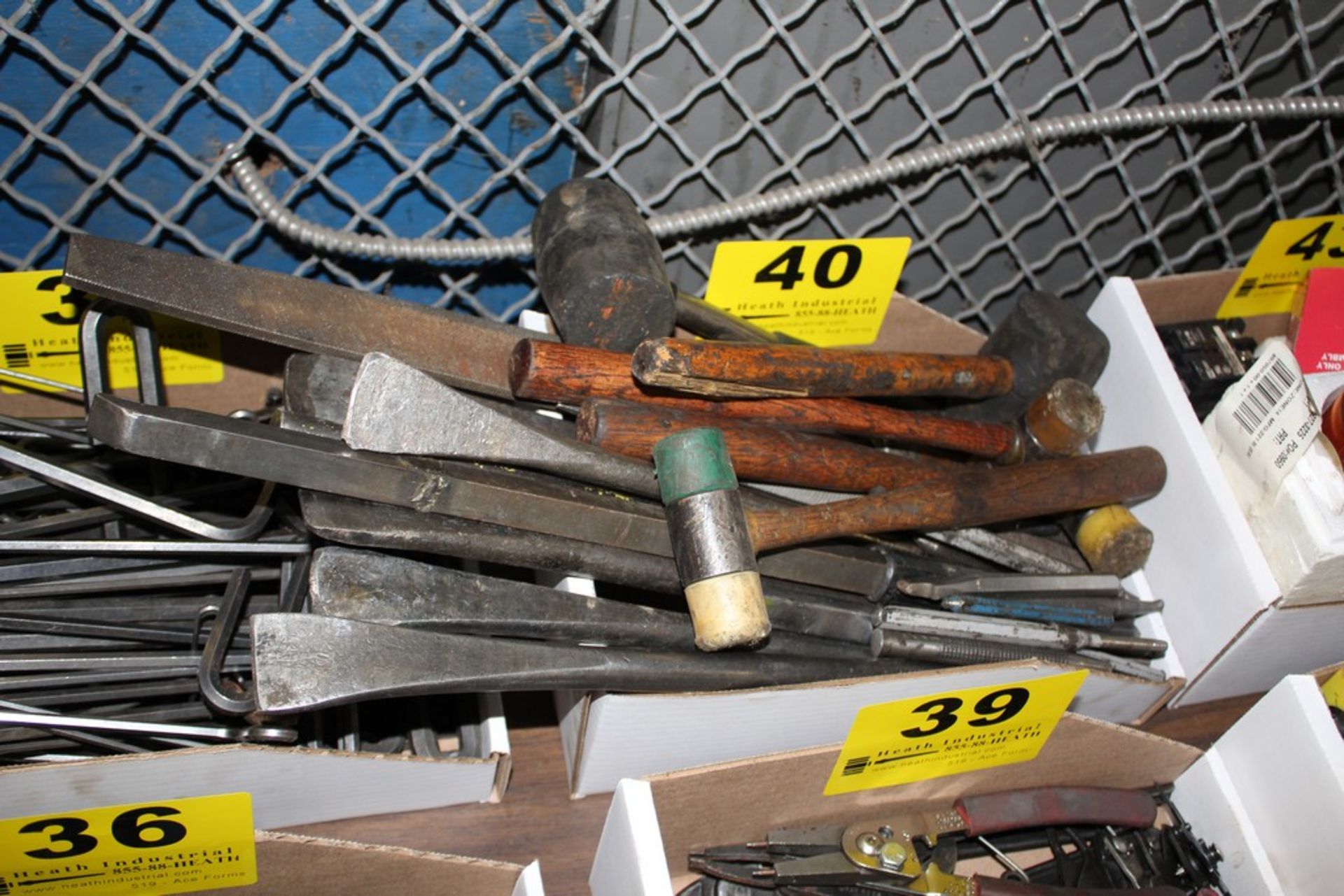 ASSORTED HAMMERS & PRY BARS