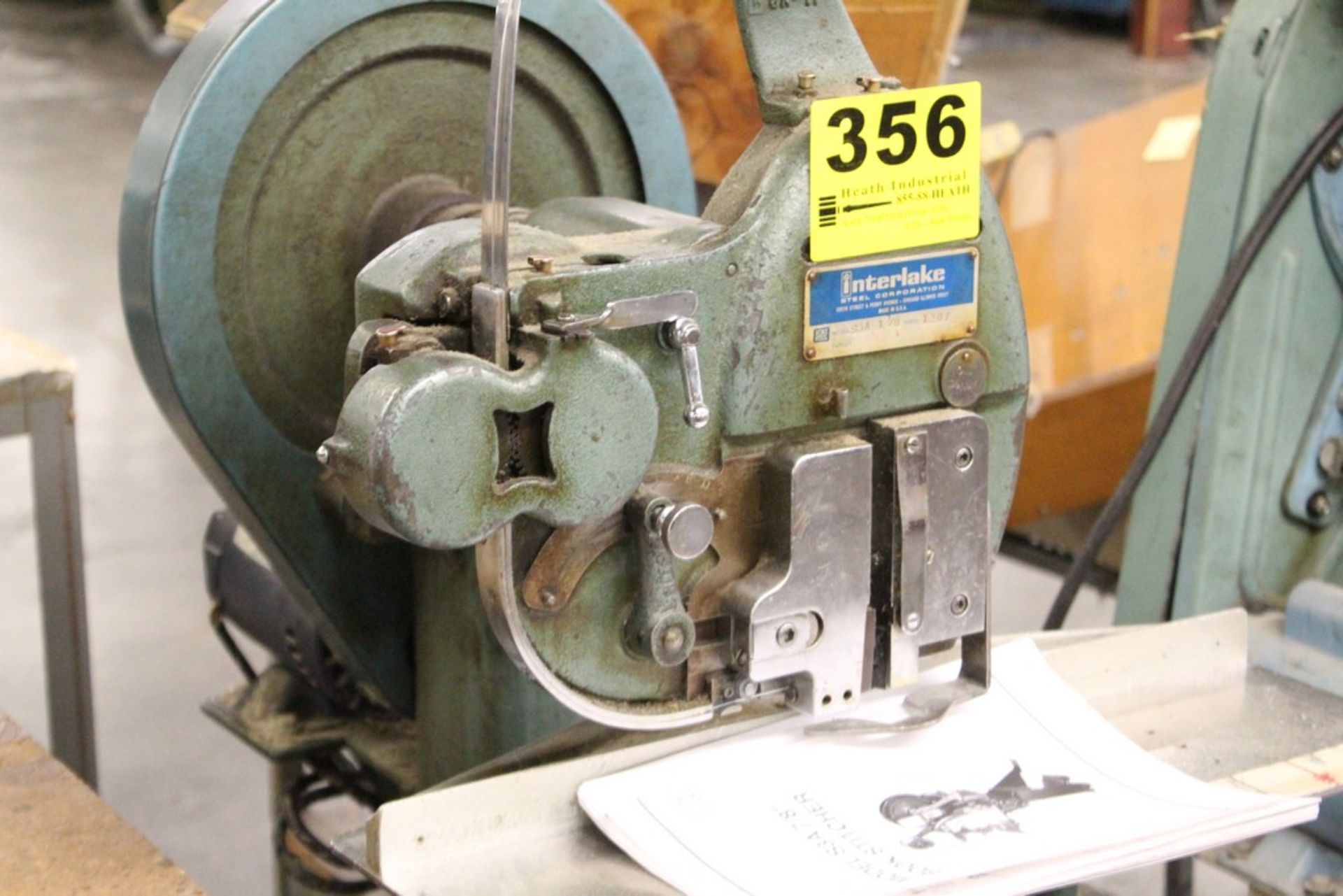 INTERLAKE MODEL S3A 1-7/8” WIRE STITCHER, S/N 1287 - Image 2 of 3