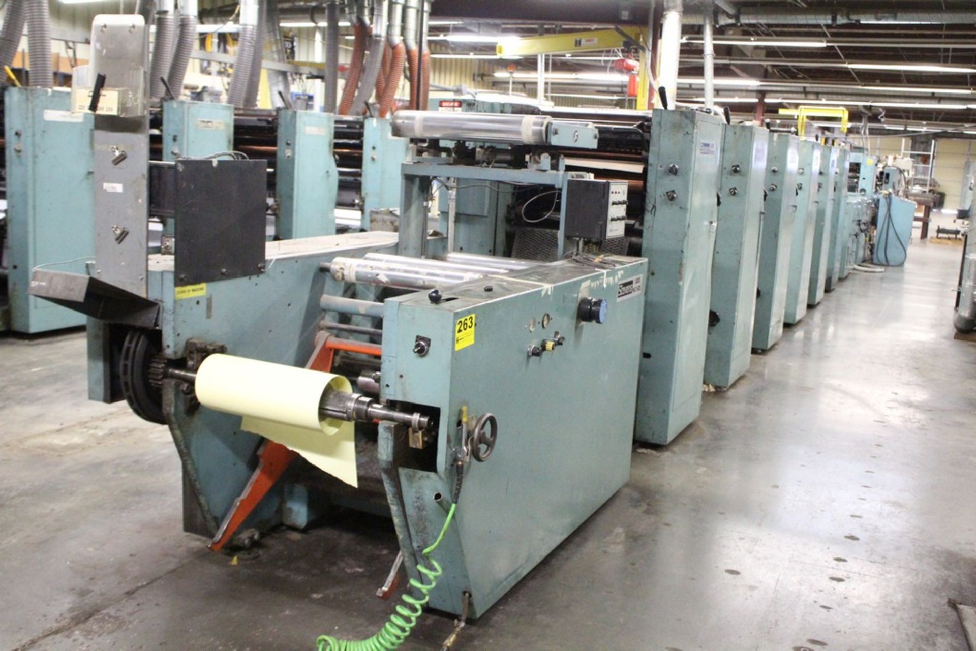 STEVENS 20.5” MODEL MS 1000B WEB PRESS, S/N 0910841, 6 OFFSET TOWERS, 20-1/2” PRINT WIDTH, 21” WEB