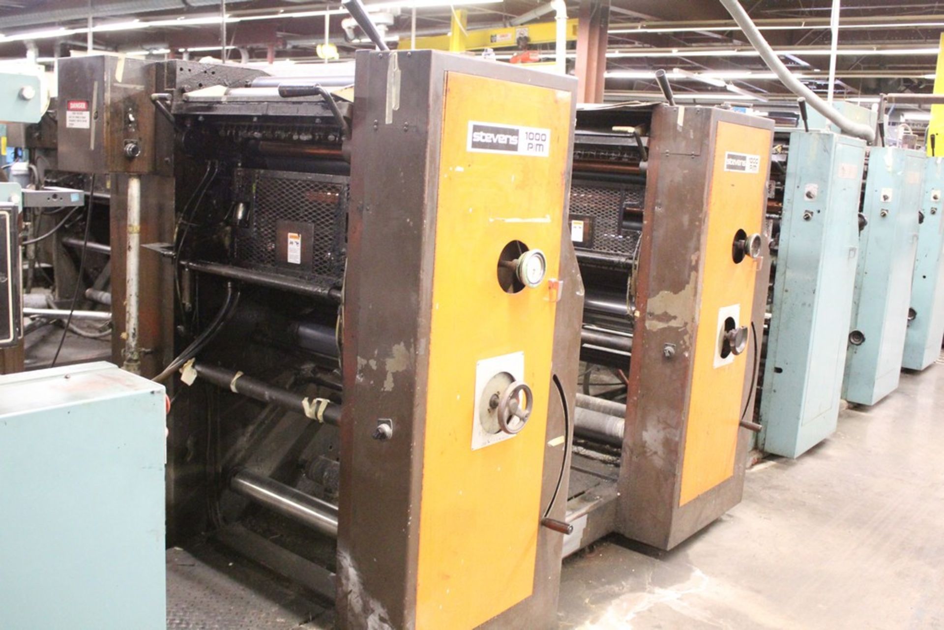 STEVENS 20.5” MODEL MS 1000C WEB OFFSET PRESS, S/N 1206881, 3 COLOR, 20-1/2” PRINT WIDTH, 21” WEB - Image 3 of 10