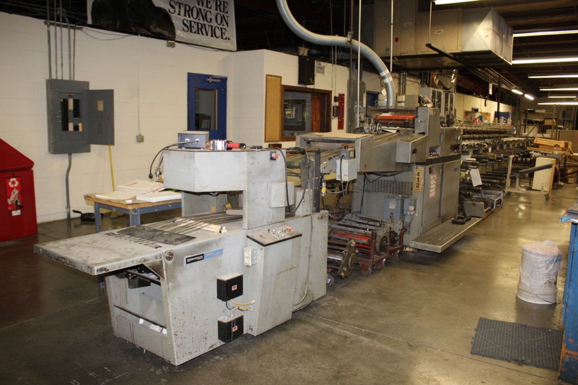 DIDDE-GLASER 12 STATION MODEL WEB-KLECT COLLATOR, S/N 225-37, 17-3/4” WEB WIDTH, 17”, 22”, & 28”