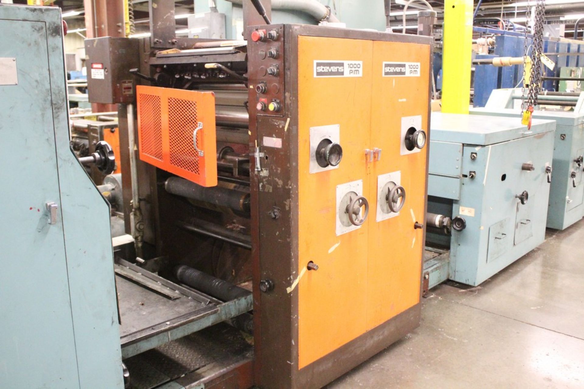 STEVENS 20.5” MODEL MS 1000C WEB OFFSET PRESS, S/N 1206881, 3 COLOR, 20-1/2” PRINT WIDTH, 21” WEB - Image 5 of 10