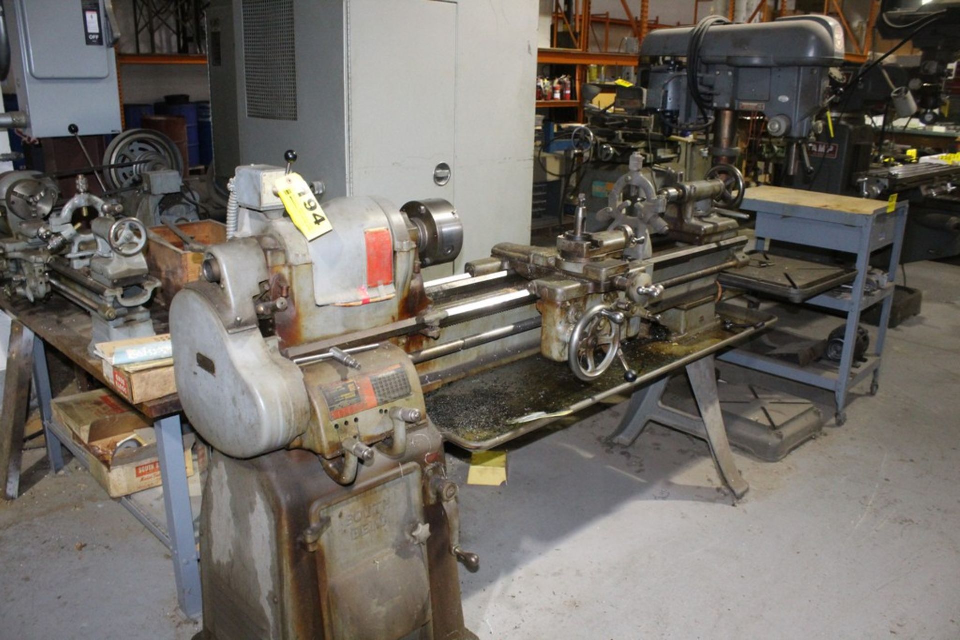 SOUTH BEND 14"X36" TOOLROOM LATHE S/N 11726TKX14 3 JAW CHUCK, STEADY REST AND FACEPLATE, INCH - Image 2 of 6