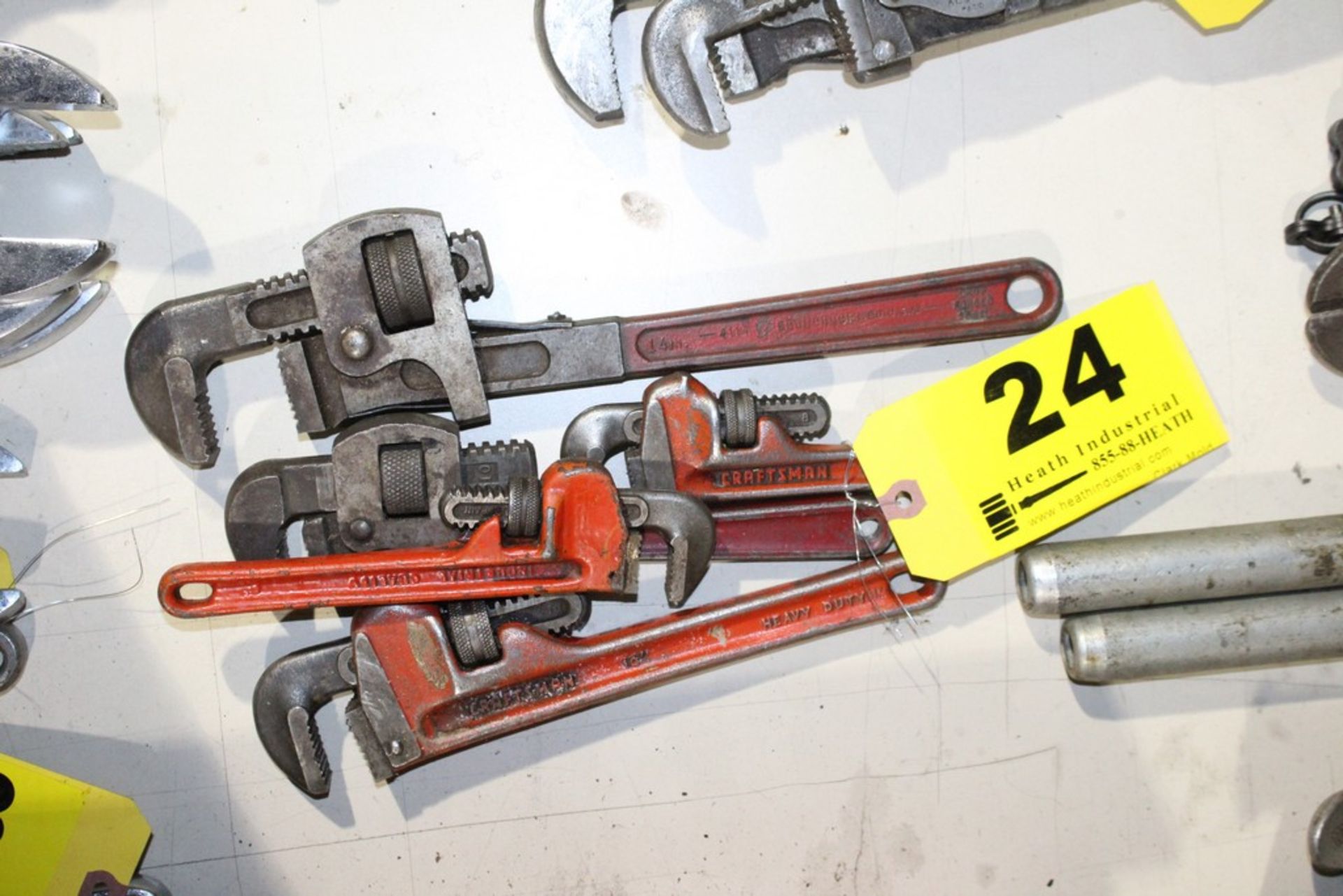 (5) ASSORTED PIPE WRENCHES