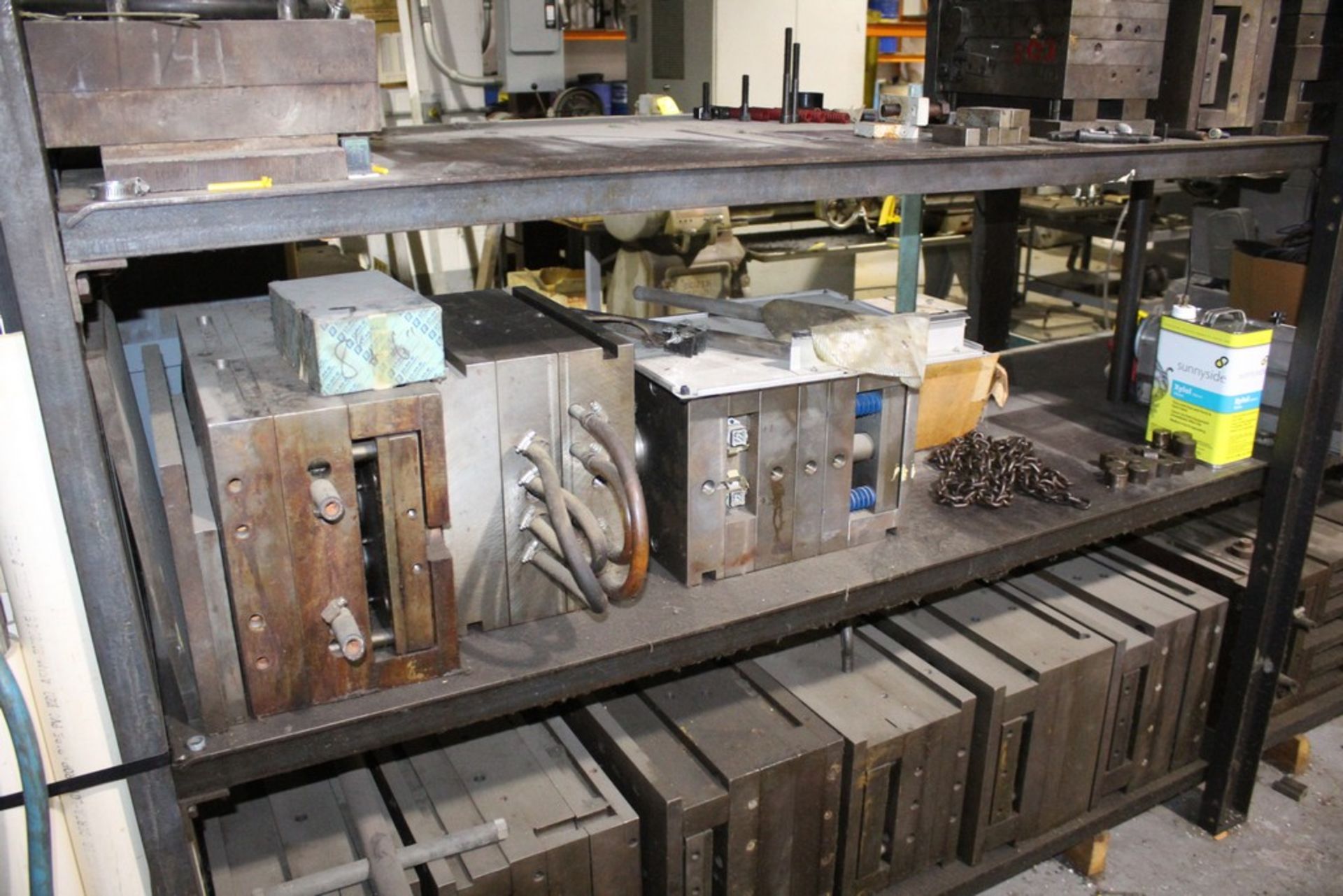 LARGE STEEL MOLD DIES AND ACCESSORIES ON (8) LOWER SHELVES - Image 3 of 6