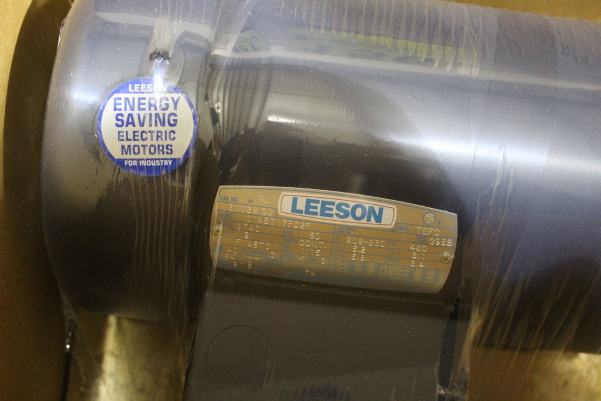 LEESON 2 HORSEPOWER THREE PHASE ELECTRIC MOTOR (APPEARS NEW) - Image 2 of 2