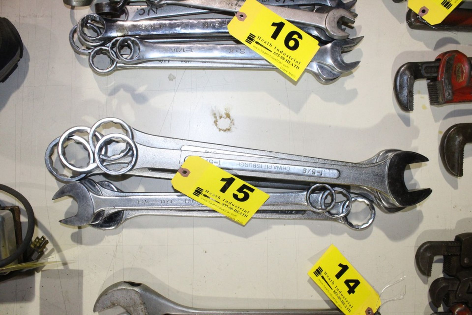 (7) LARGE COMBINATION WRENCHES VARIOUS SIZES