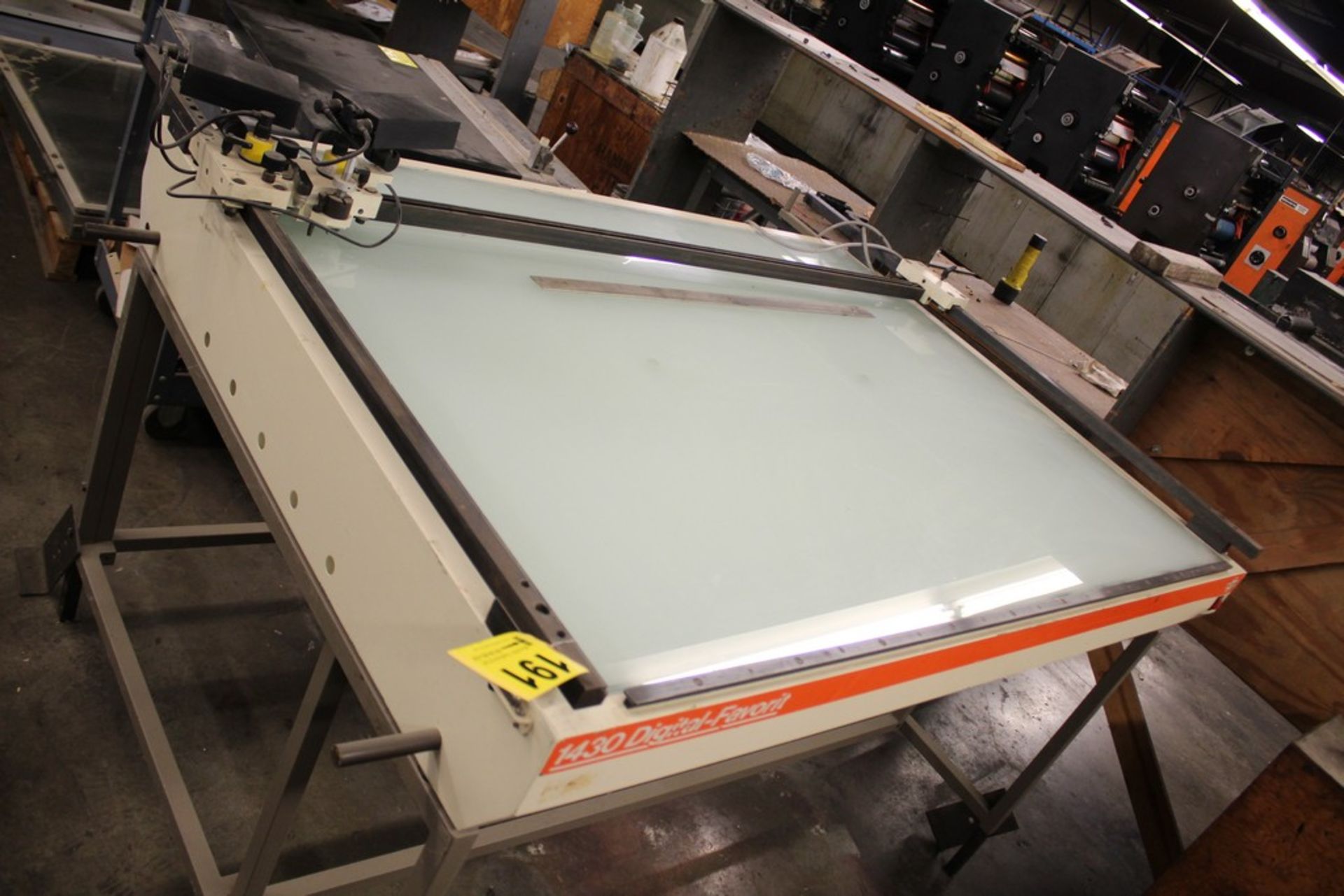 BACHER CONTROL MODEL 1430 LIGHT TABLE, 43" X 60"