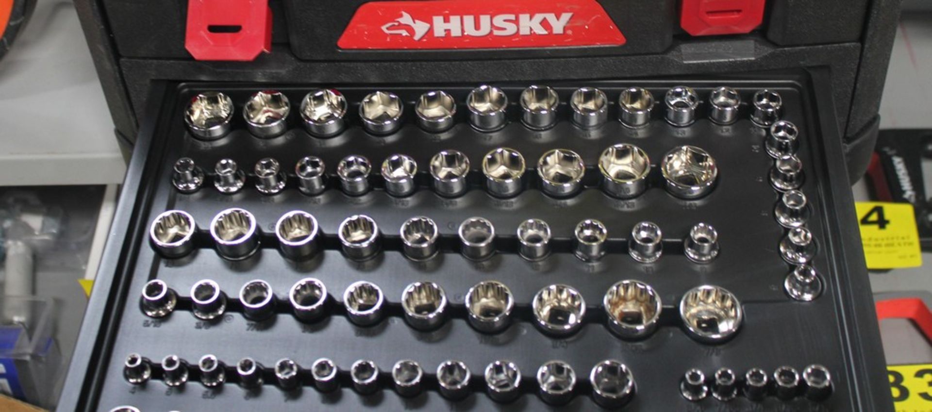 HUSKY 270 PIECE MECHANICS TOOL SET, 1/4", 3/8" & 1/2" DRIVES, SAE AND METRIC, MODEL NO. 1004-251- - Image 6 of 6