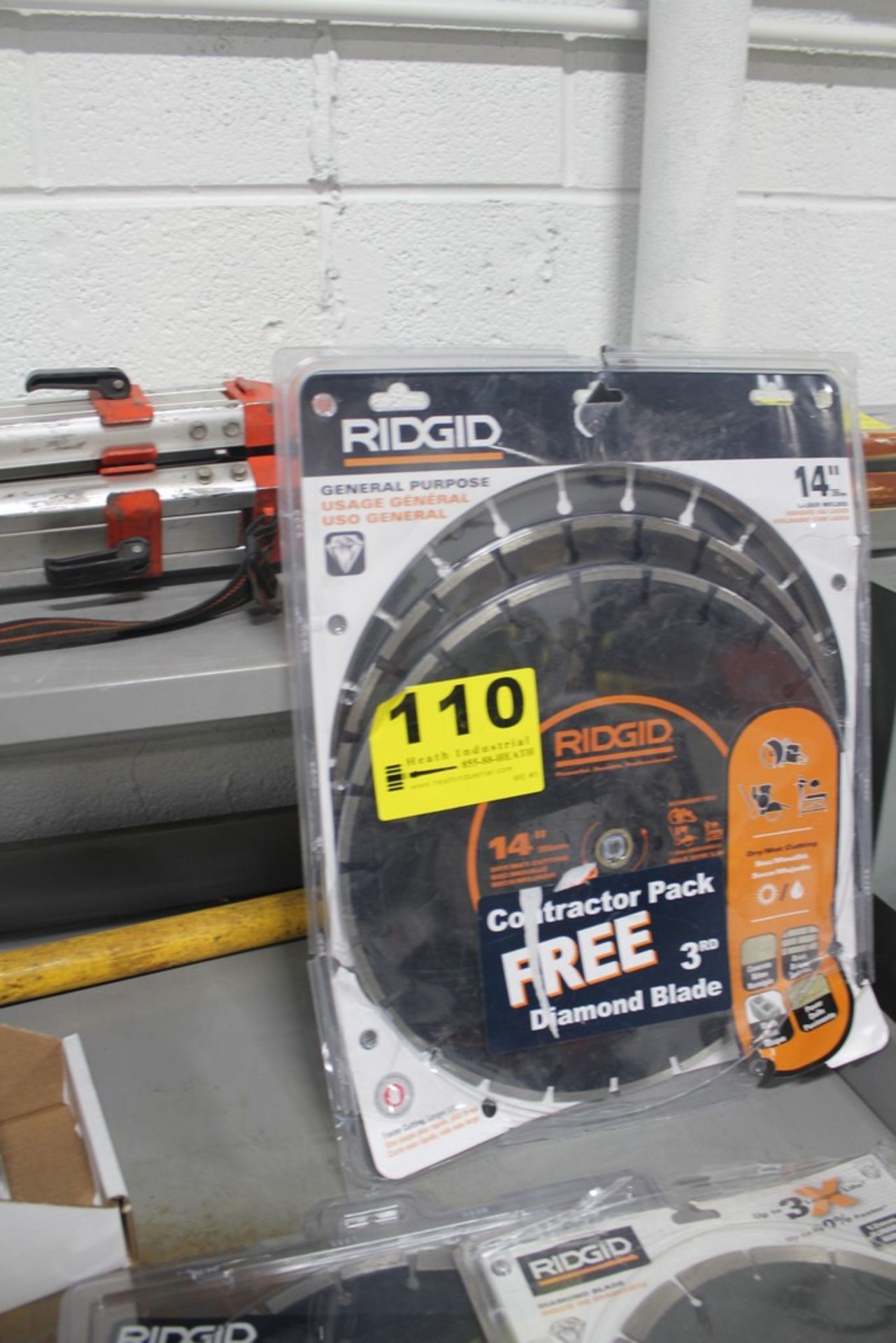 RIDGID SET OF (3) 14" CONCRETE/BRICK CUTTING BLADES