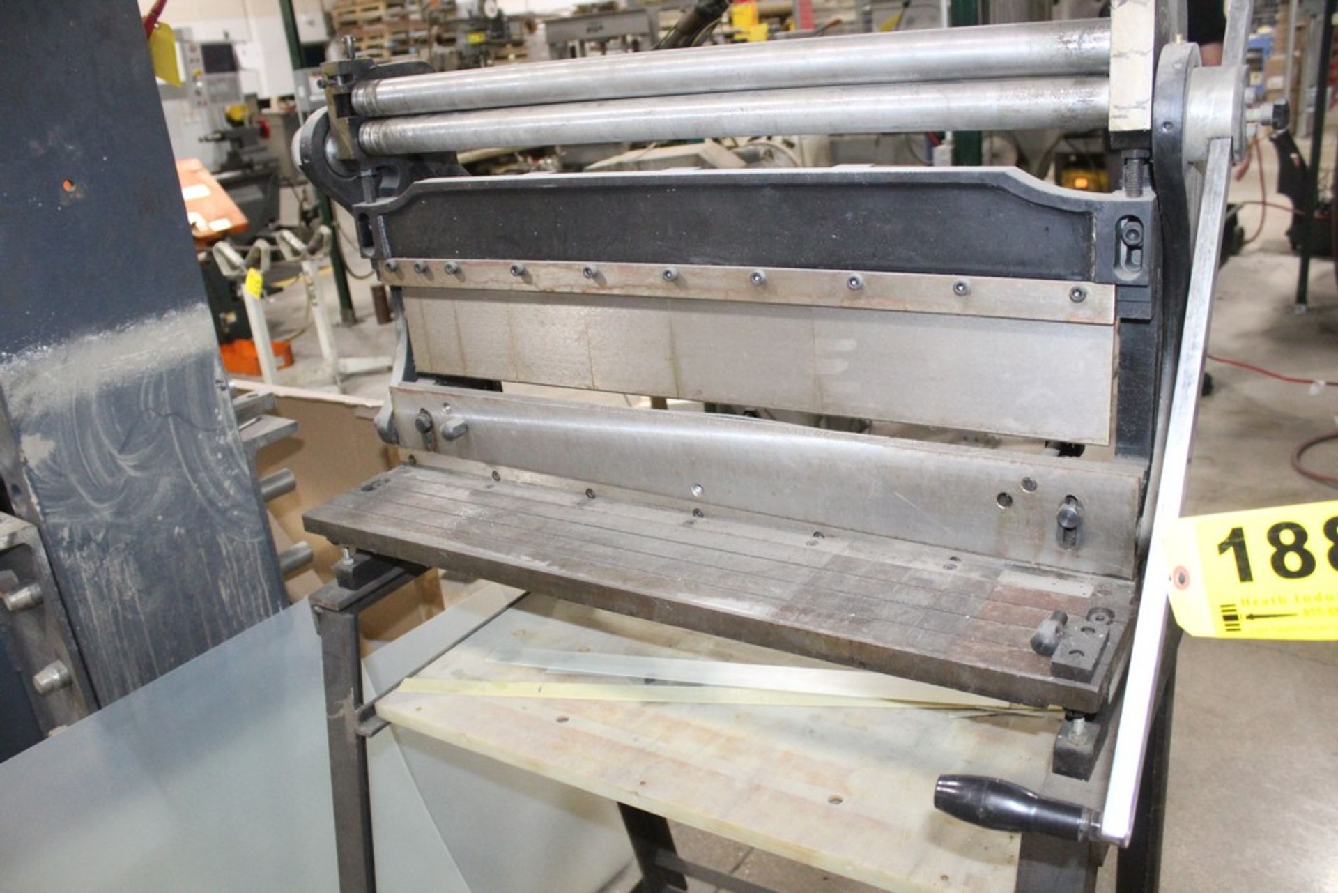 30" MANUAL PRESS BRAKE AND SHEET METAL ROLLER ON STAND LOADING FEE: $75.00 - Image 2 of 3