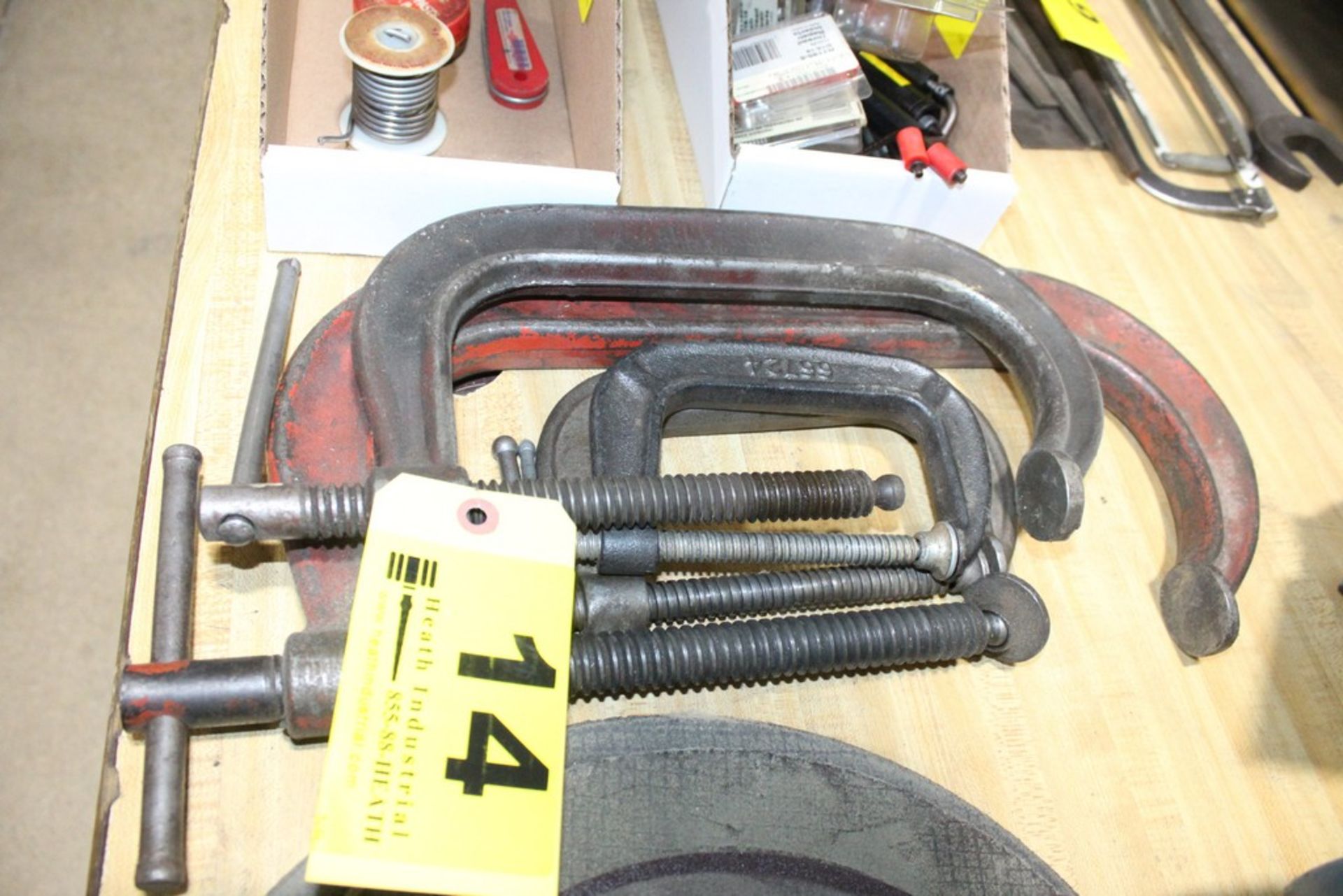 (4) ASSORTED C-CLAMPS