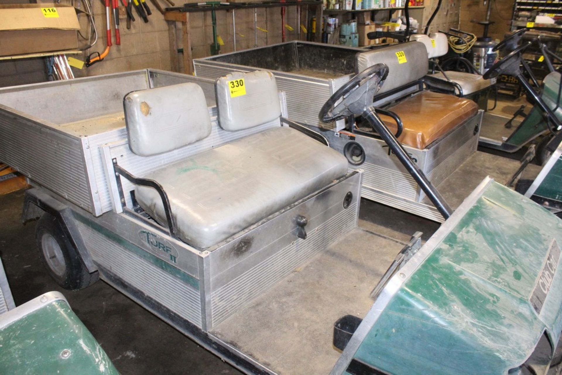 CLUB CAR TURF 2 GAS POWERED CART, MANUAL DUMP BED 4,562 HOURS CONDITION: TURNS OVER WITH A JUMP - Image 3 of 6