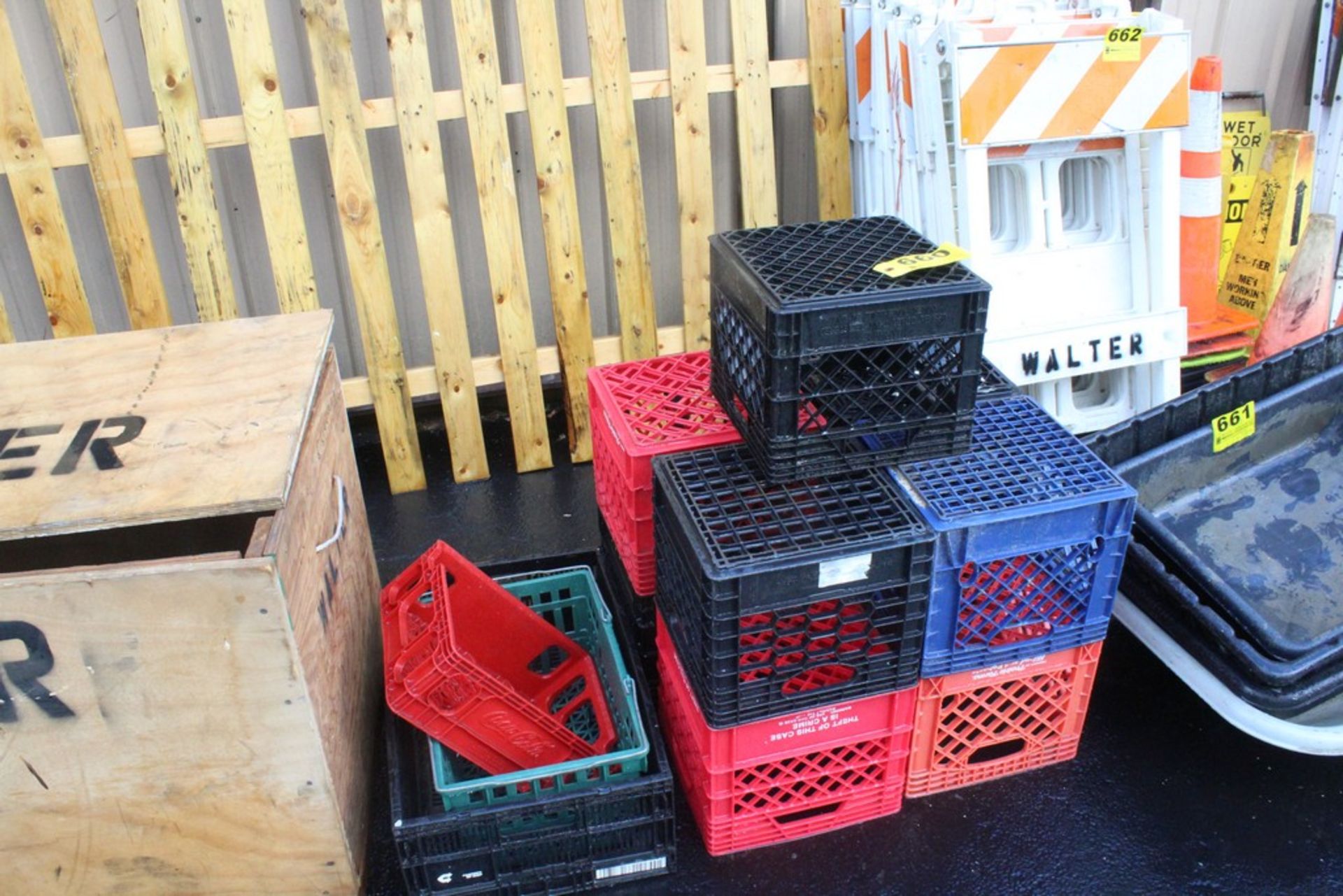 LARGE QTY OF MILK CRATES & BINS