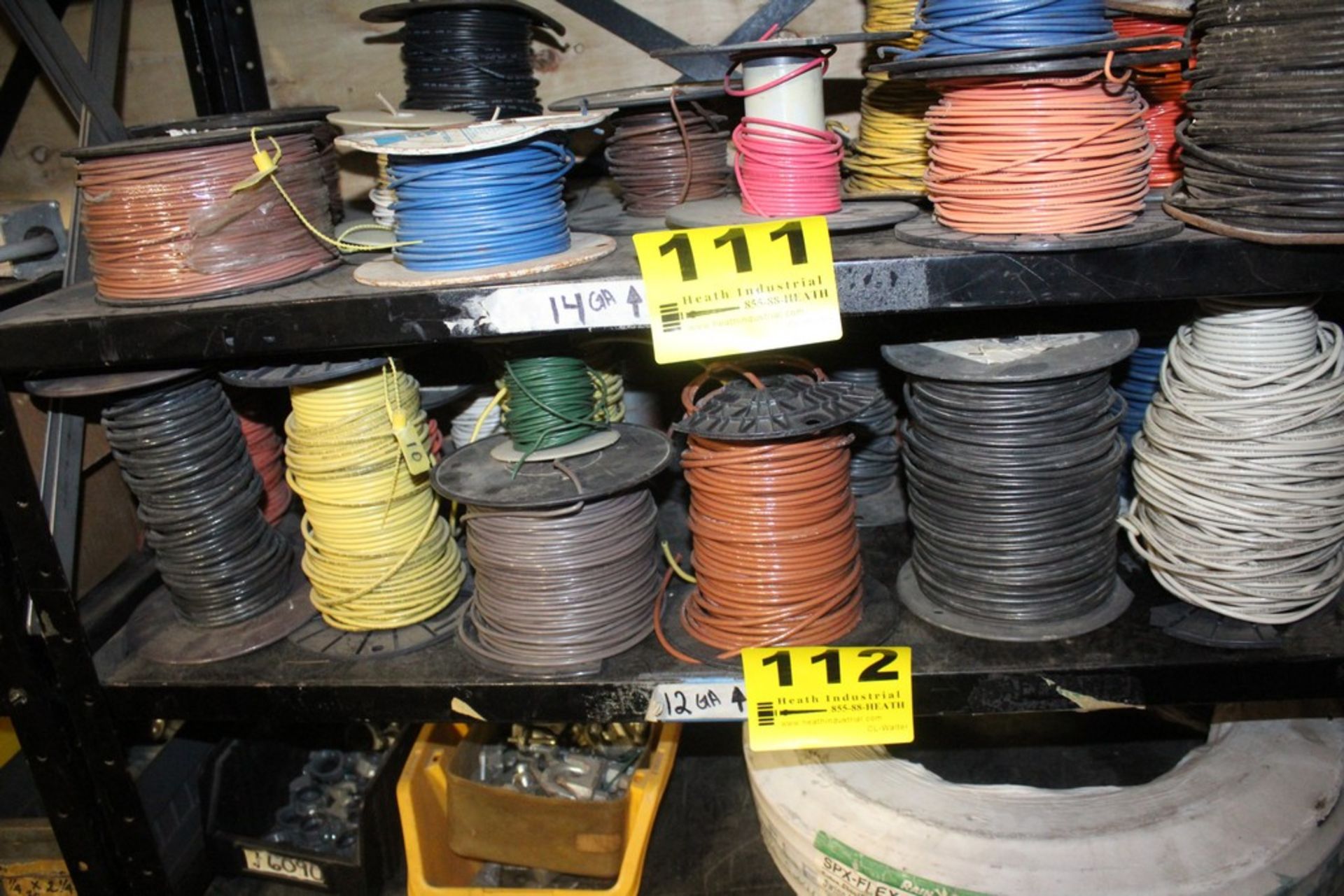 ASSORTED WIRE ON SHELF