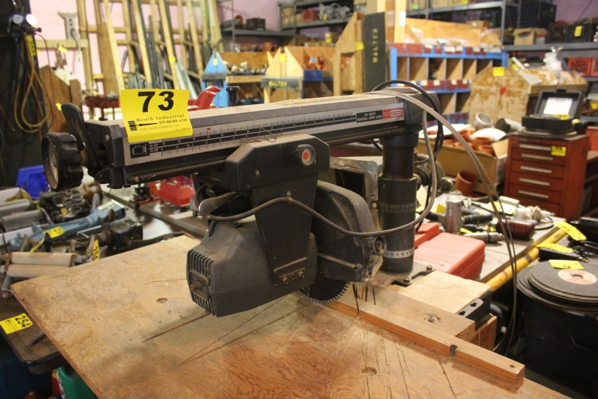 CRAFTSMAN 12" RADIAL ARM SAW WITH WOOD CABINET BASE - Image 3 of 3