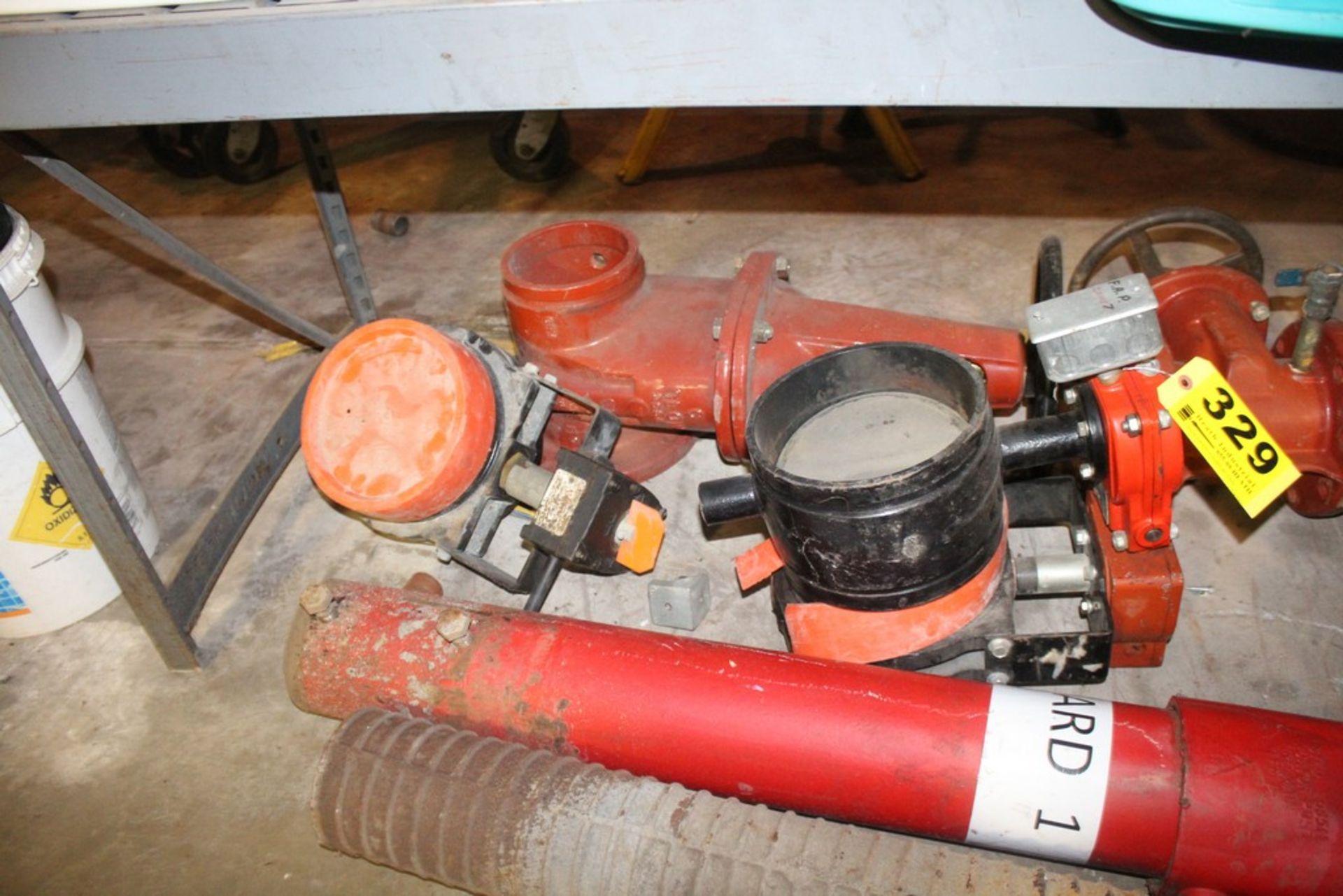 LARGE VALVES & PIPE FITTINGS & MISC. ON FLOOR - Image 2 of 2