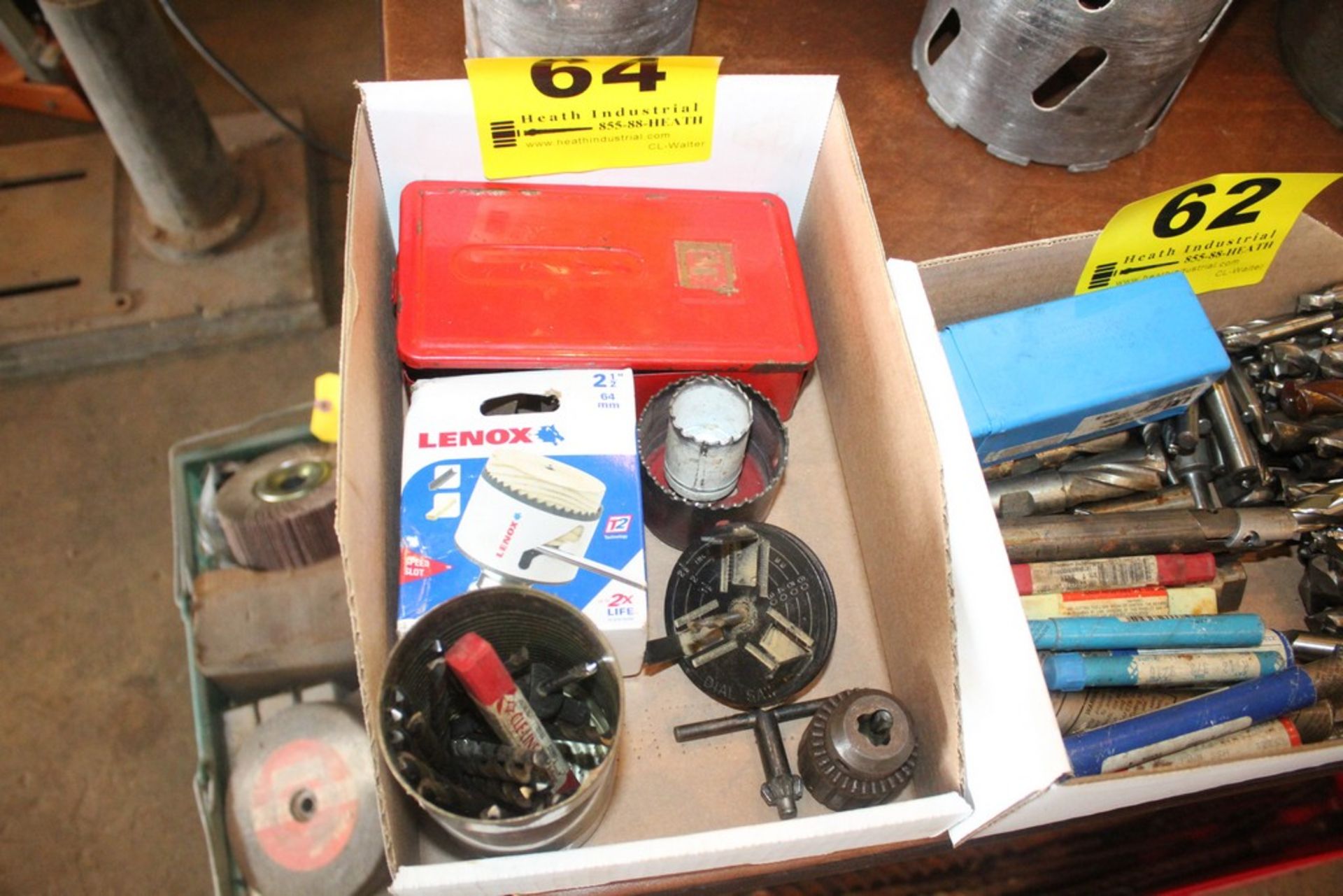 ASSORTED HOLE SAWS & MISC. IN BOX