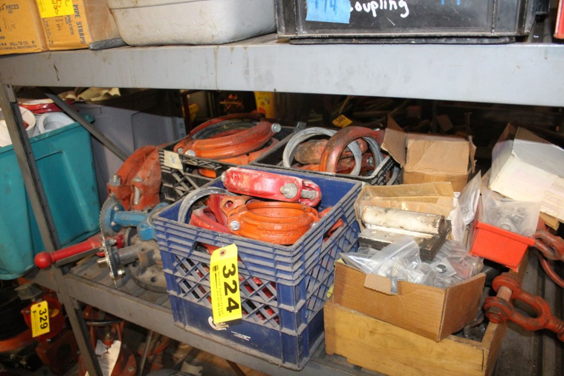 ASSORTED PIPE FITTINGS & SUPPLIES ON SHELF - Image 3 of 3