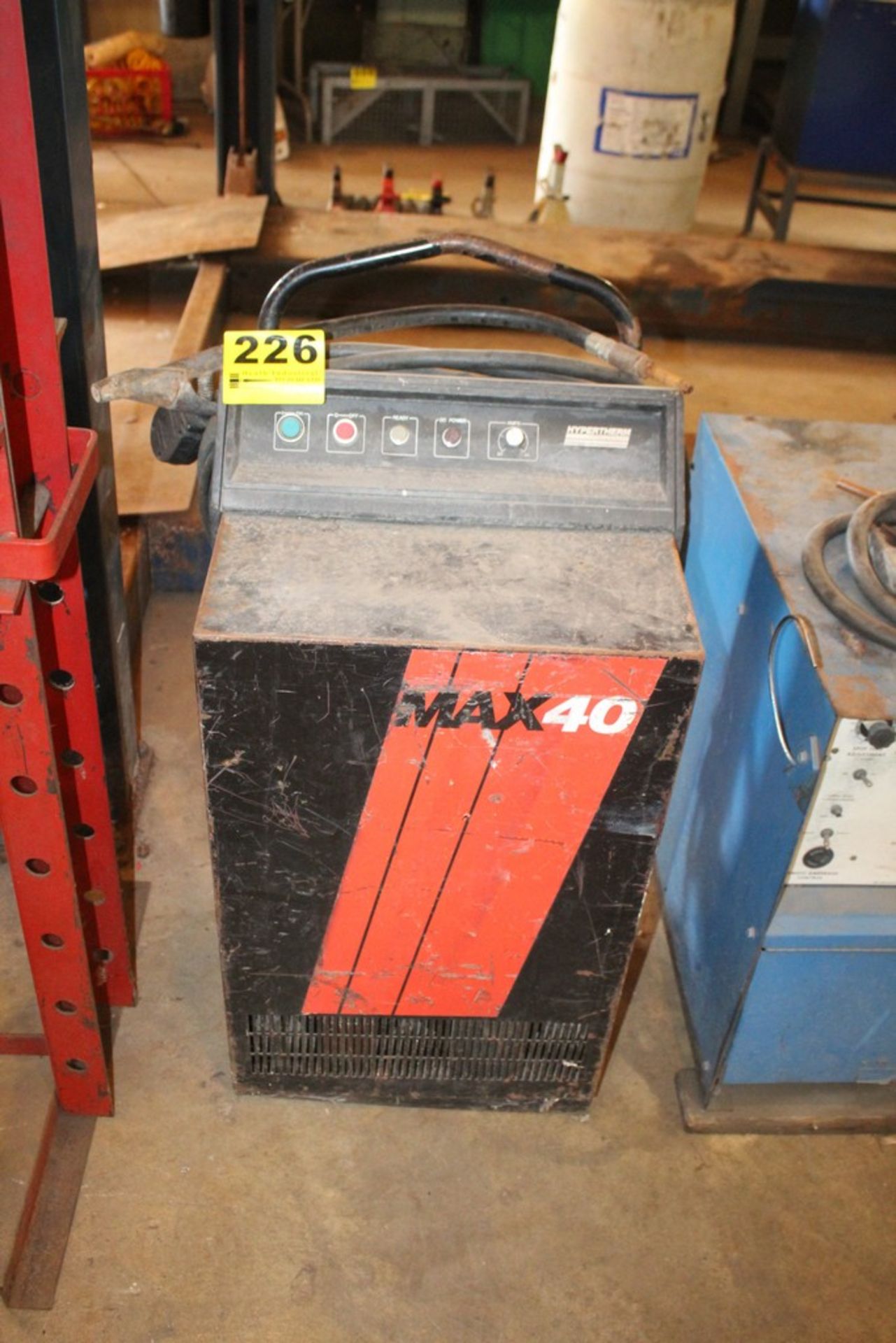 HYPERTHERM MODEL MAX40 PLASMA CUTTER, (BACK COVER MISSING)