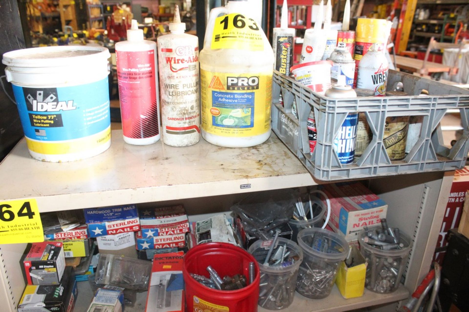 WIRE PULLING LUBE & MISC. ON TOP SHELF - Image 2 of 2