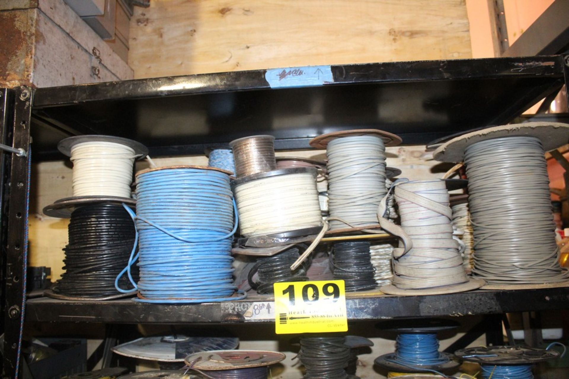 ASSORTED WIRE & COMMUNICATION CABLES ON SHELF