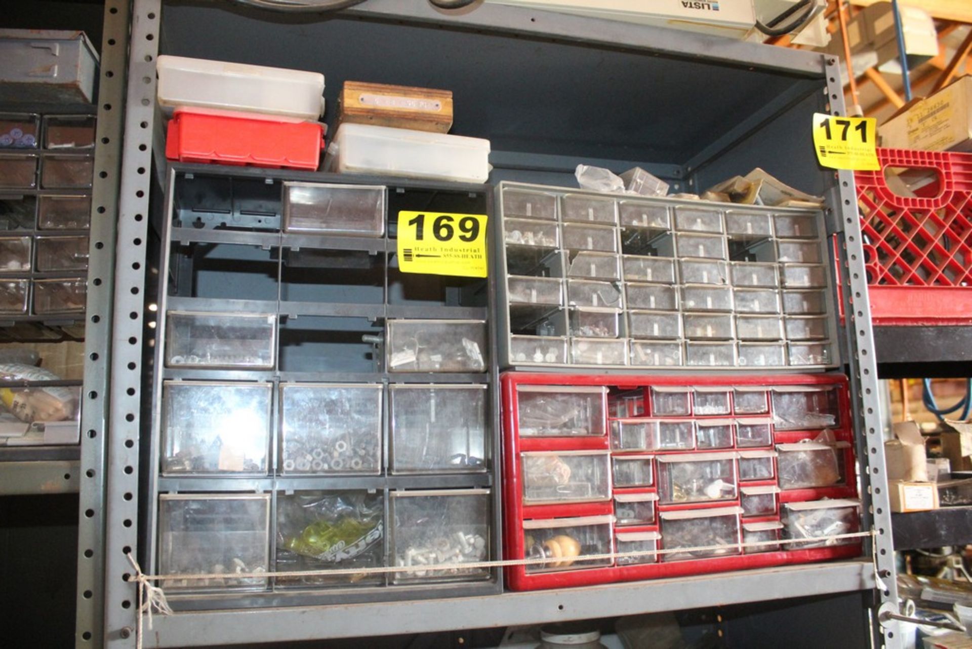 ASSORTED PARTS CABINETS ON SHELF