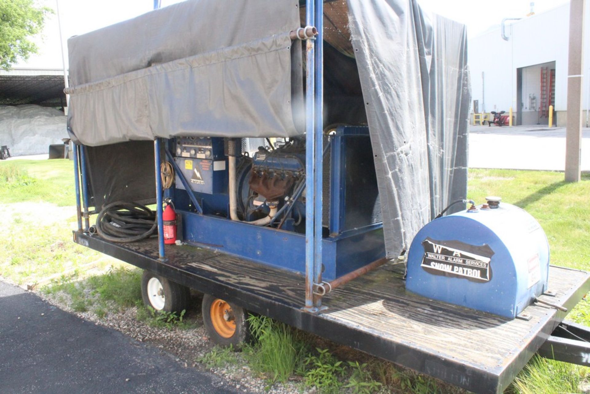 EMPIRE 480 VOLT PORTABLE GENERATOR, FORD 8 CYLINDER GAS ENGINE, TWOAXLE TRAILER, 14' X 6'6", - Image 7 of 17