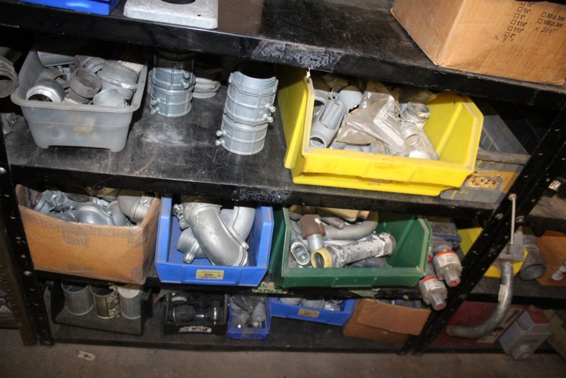 ASSORTED CONDUIT FITTINGS & CONNECTORS ON (5) SHELVES - Image 2 of 3