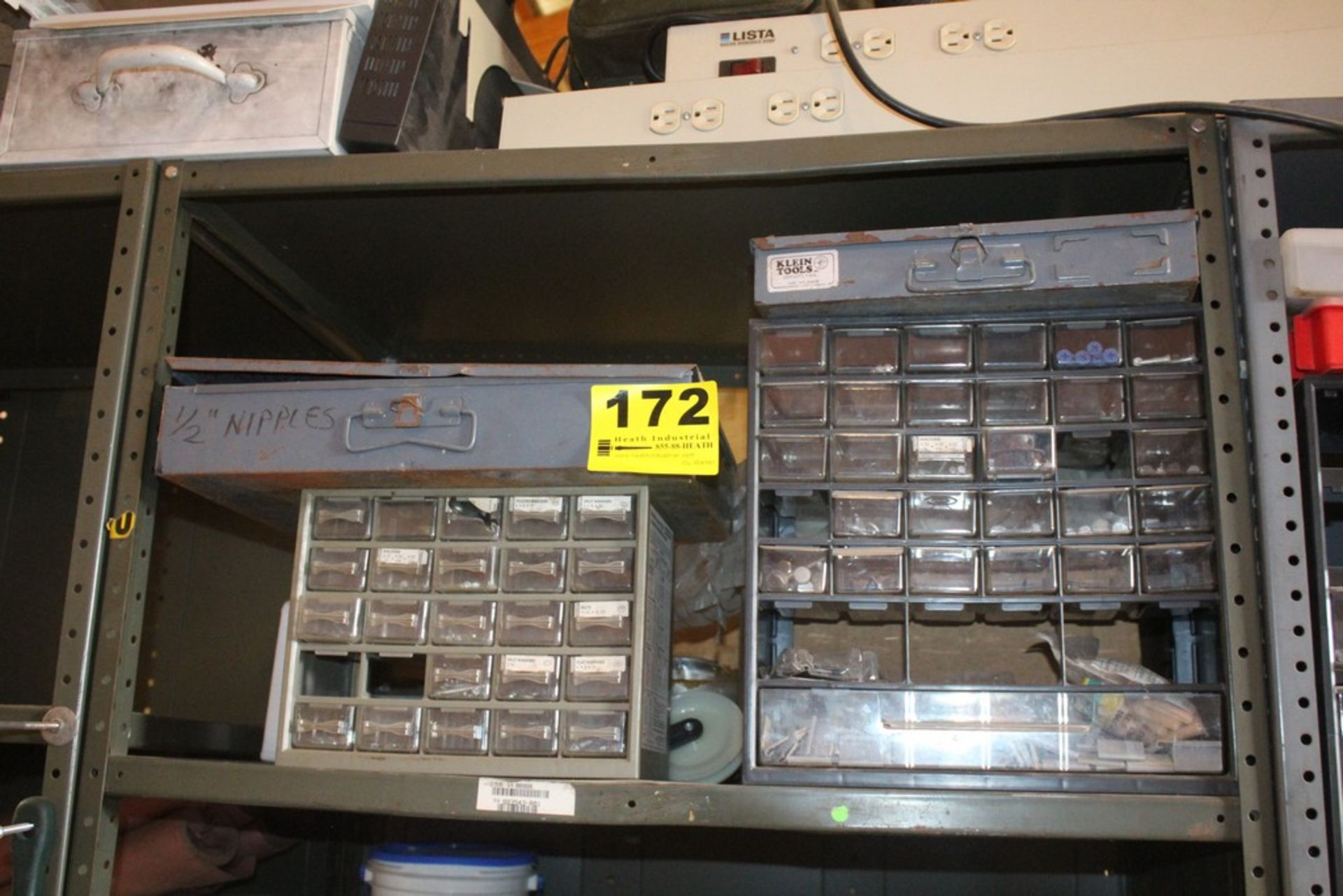 ASSORTED PARTS CABINETS ON SHELF