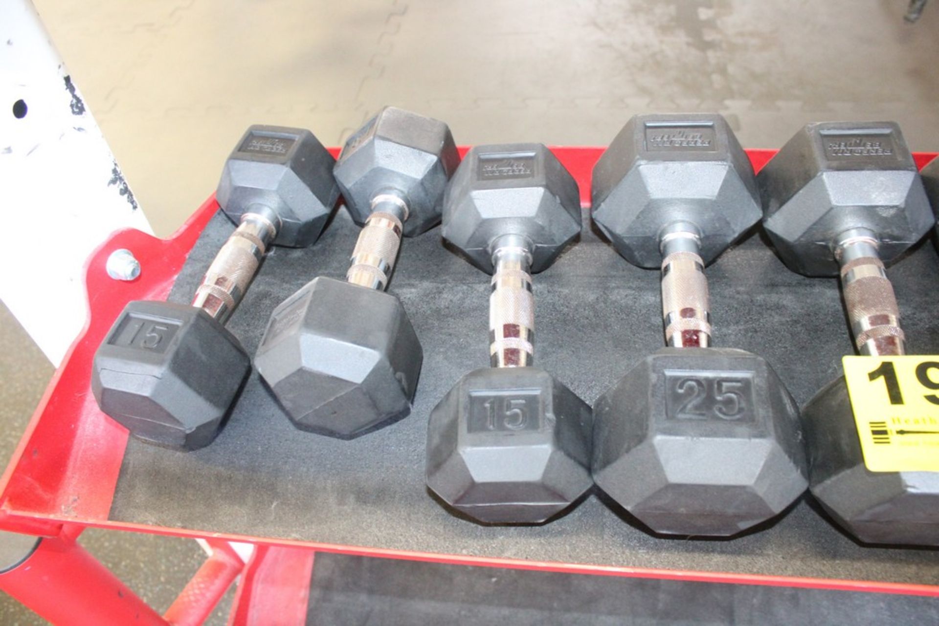 (8) ASSORTED DUMBBELLS, 12.5LBS TO 25LBS - Image 3 of 3