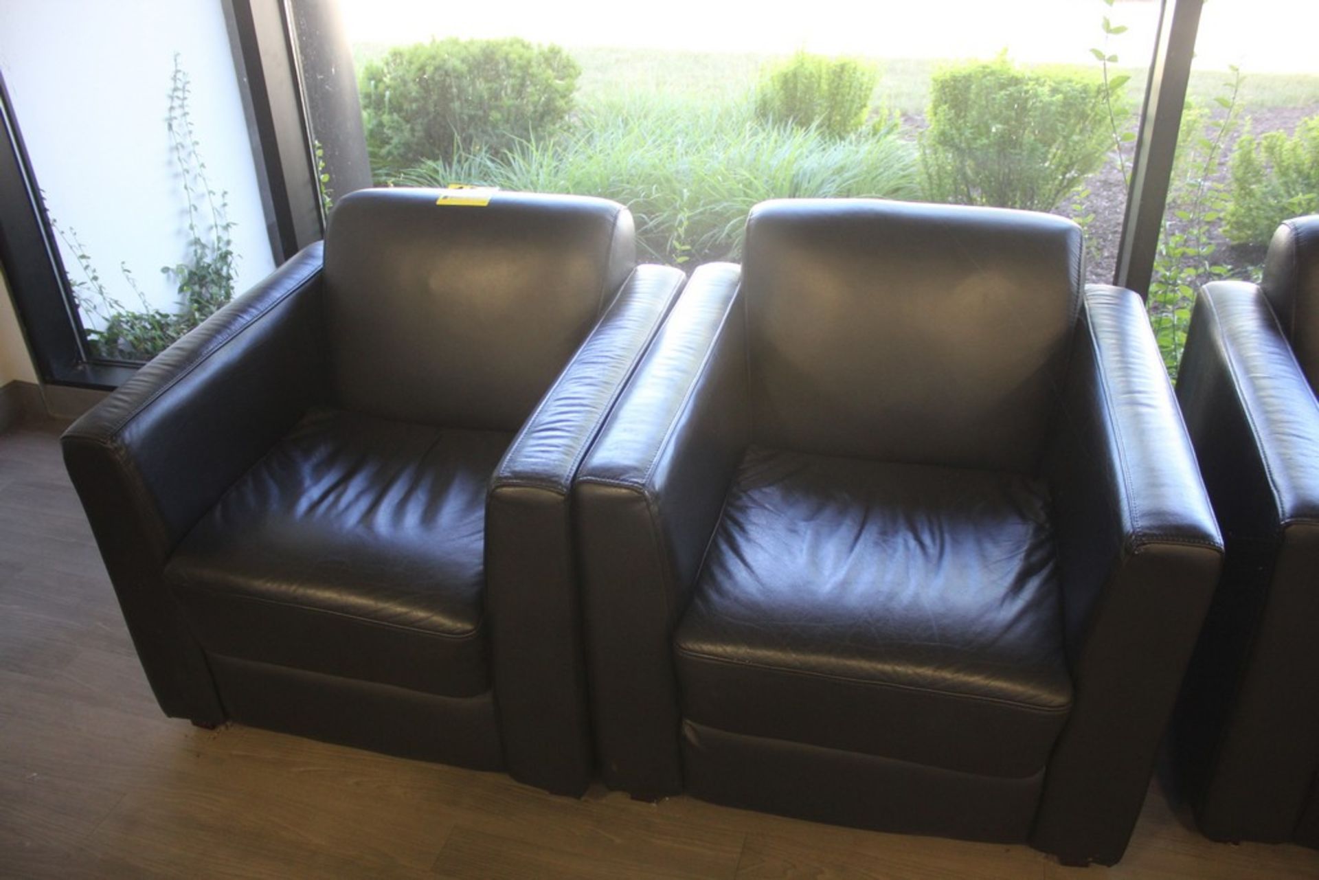 (2) LEATHER ARM CHAIRS