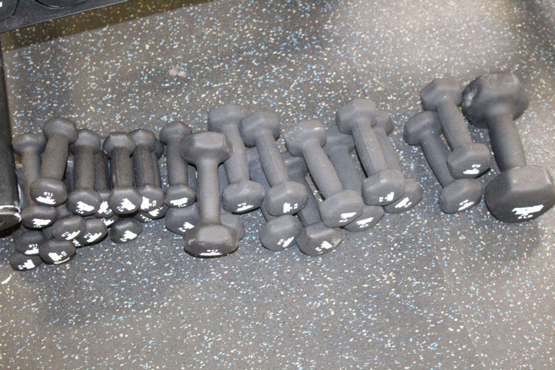 PERFORM BETTER PORTABLE RACK WITH OVER 100 RUBBER DUMBBELLS - Image 4 of 4