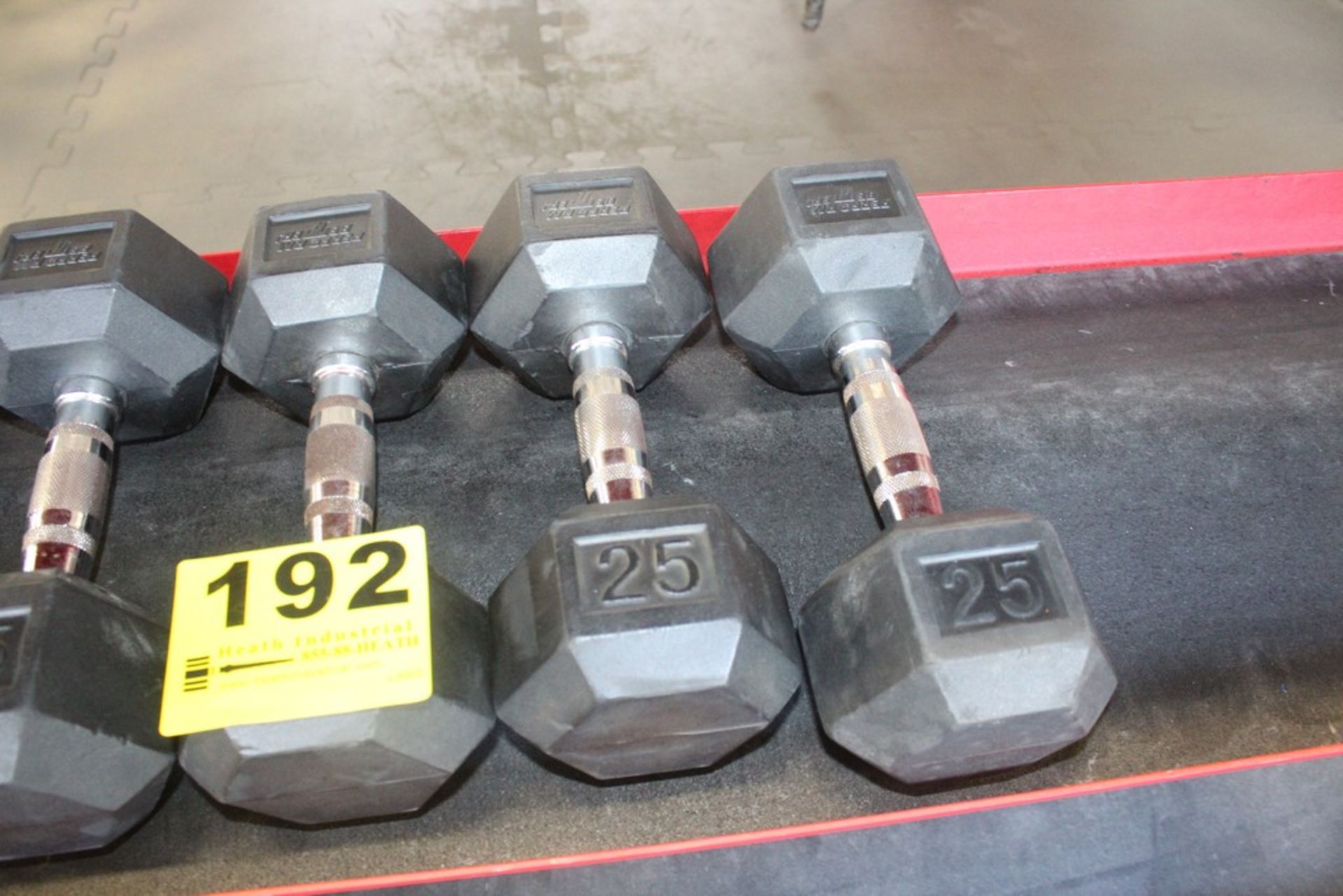 (8) ASSORTED DUMBBELLS, 12.5LBS TO 25LBS - Image 2 of 3