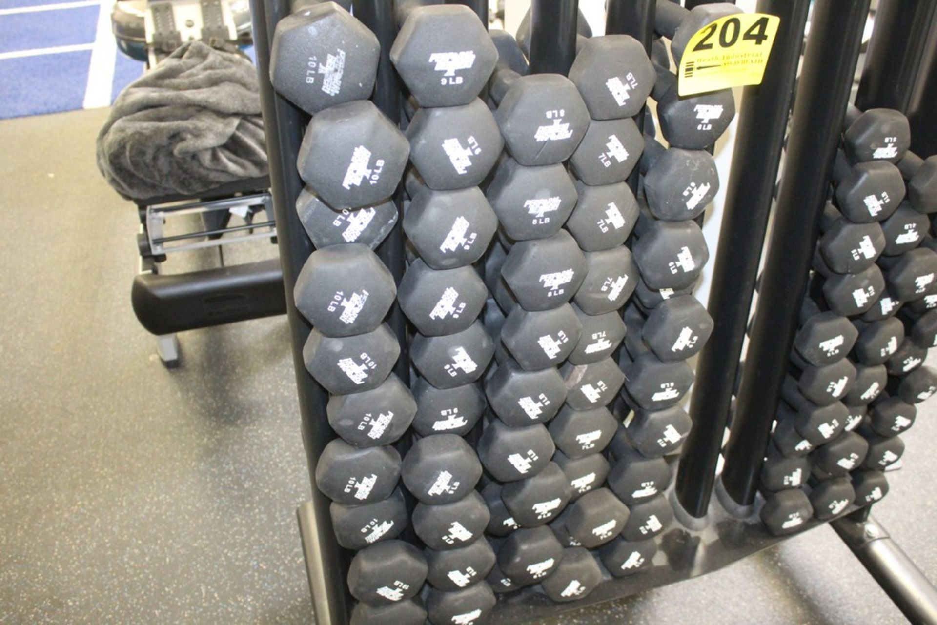 PERFORM BETTER PORTABLE RACK WITH OVER 100 RUBBER DUMBBELLS - Image 2 of 4