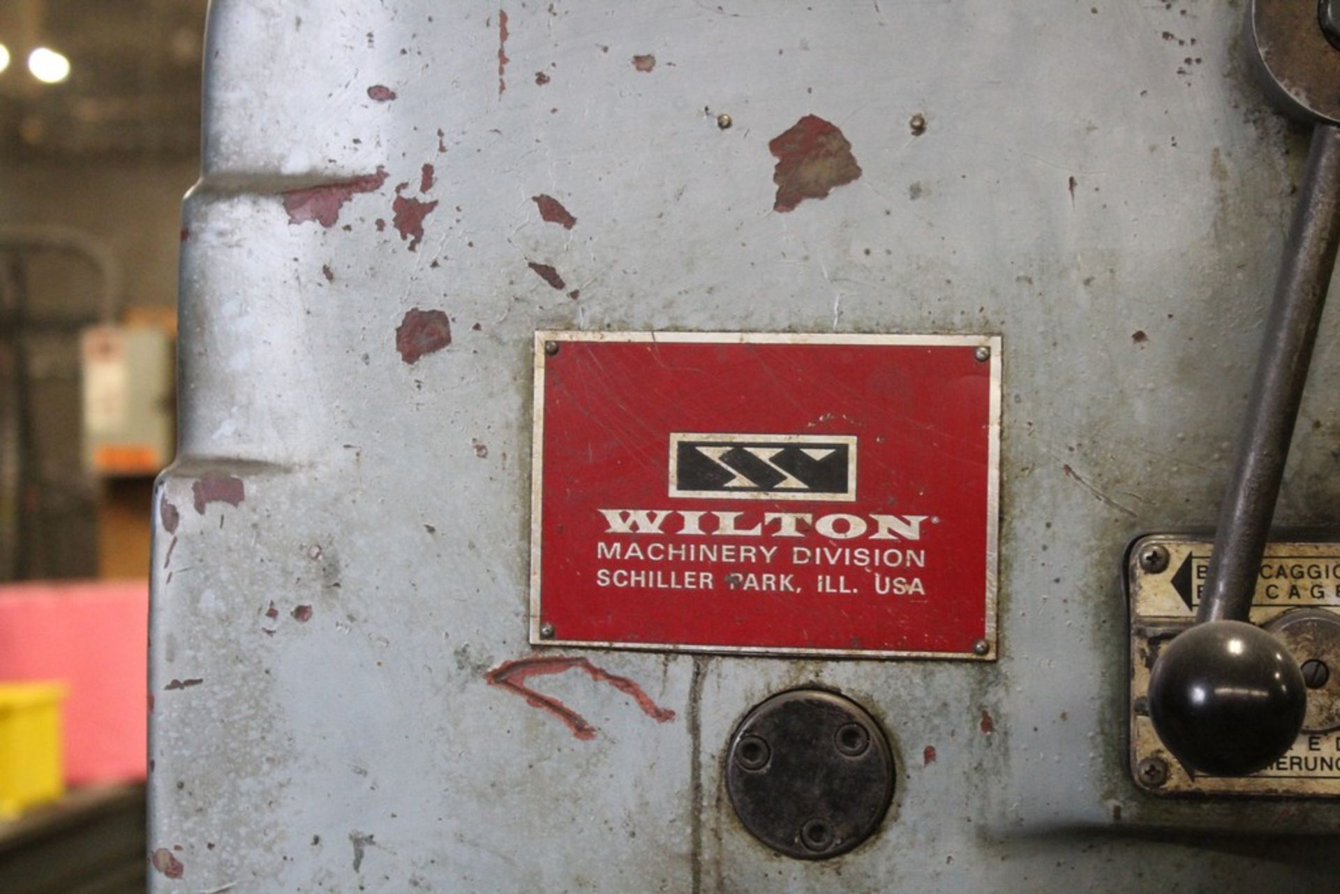 WILTON 4’ ARM 12” COLUMN RADIAL ARM DRILL WITH BOX TABLE Loading Fee: $300 - Image 4 of 7