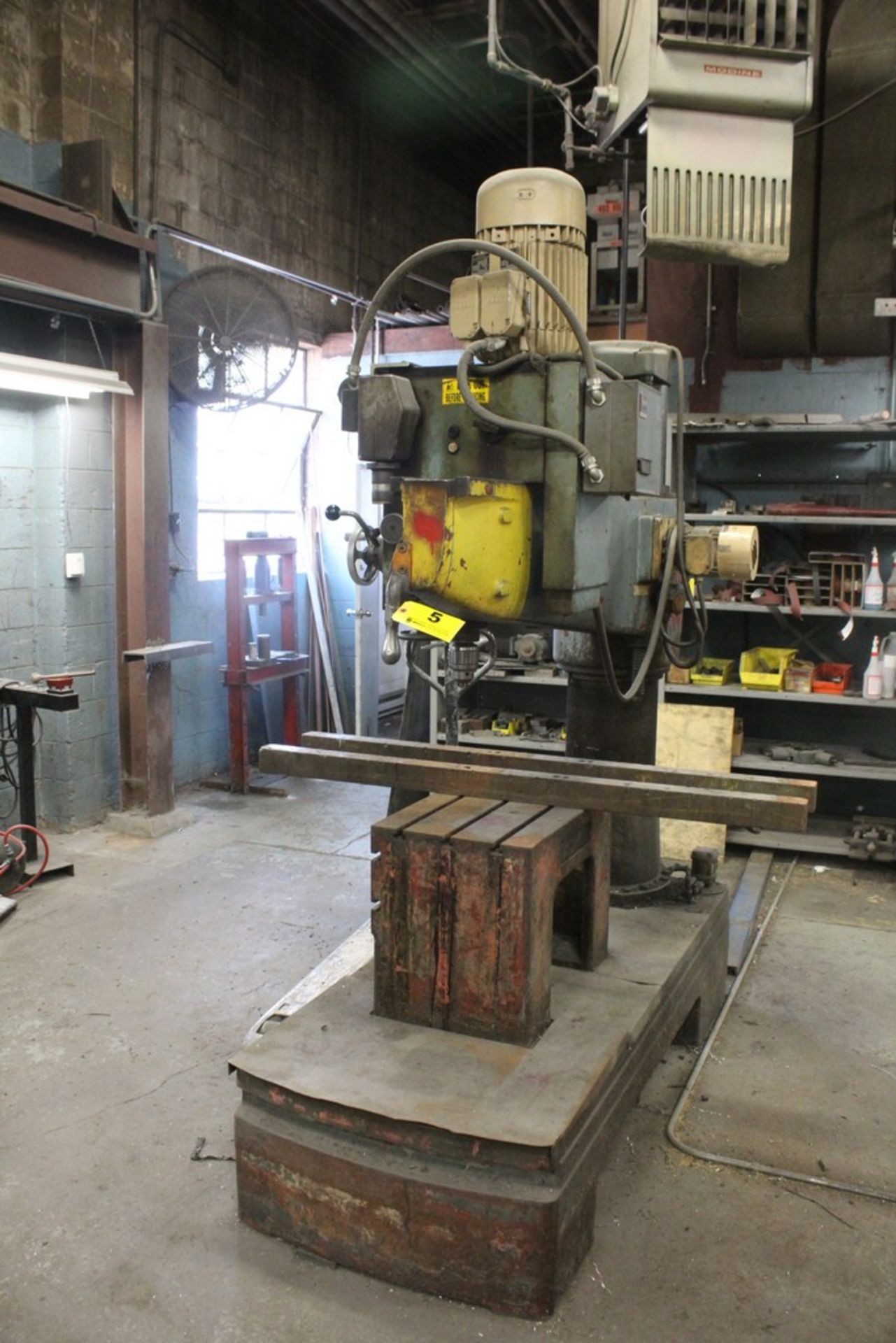 WILTON 4’ ARM 12” COLUMN RADIAL ARM DRILL WITH BOX TABLE Loading Fee: $300