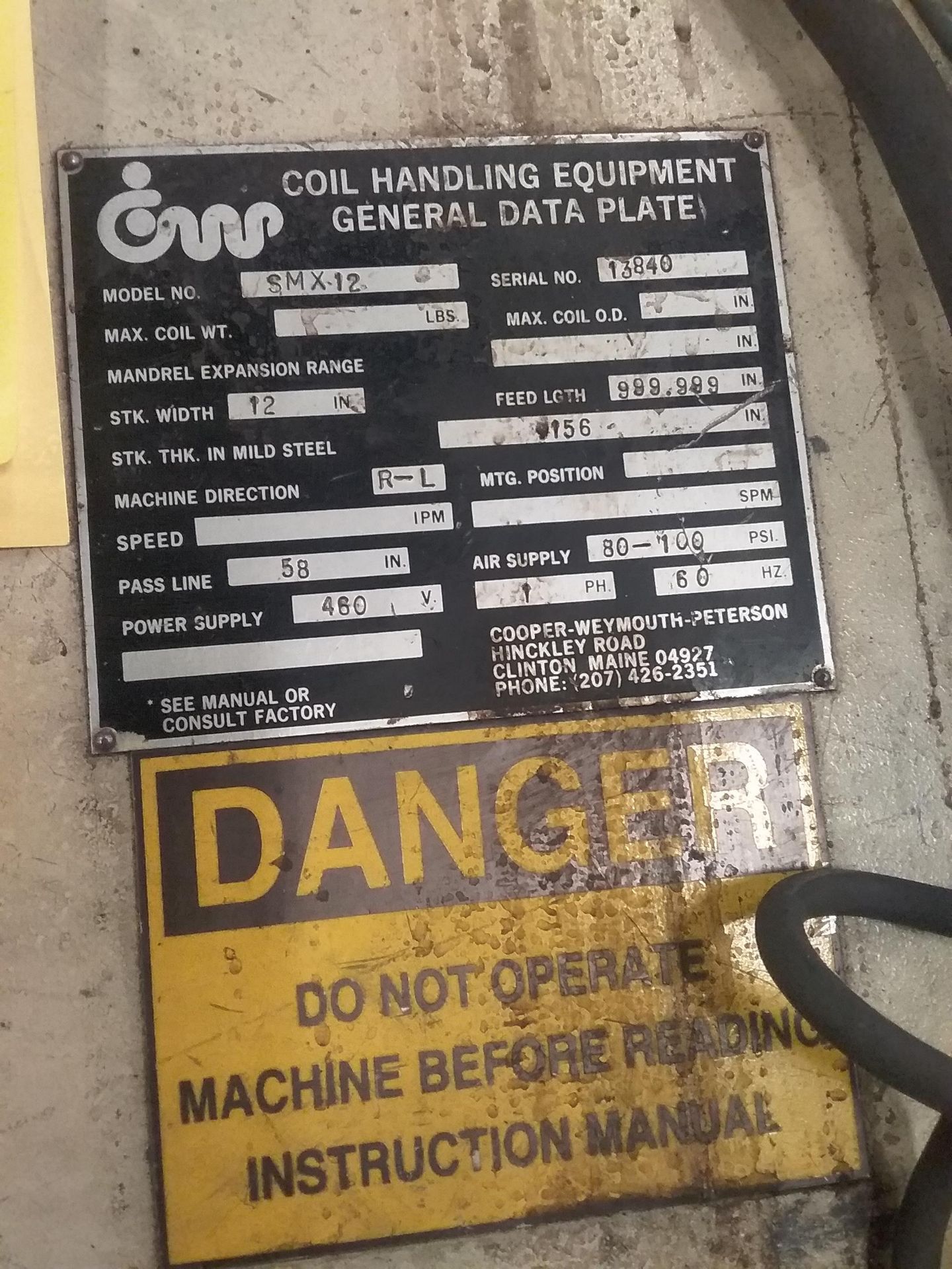 COIL HANDLING SERVOMAX 12” MODEL SMX12 SERVO ROLL FEED, S/N 13840 WITH MICROPROCESSOR CONTROL - Image 7 of 7