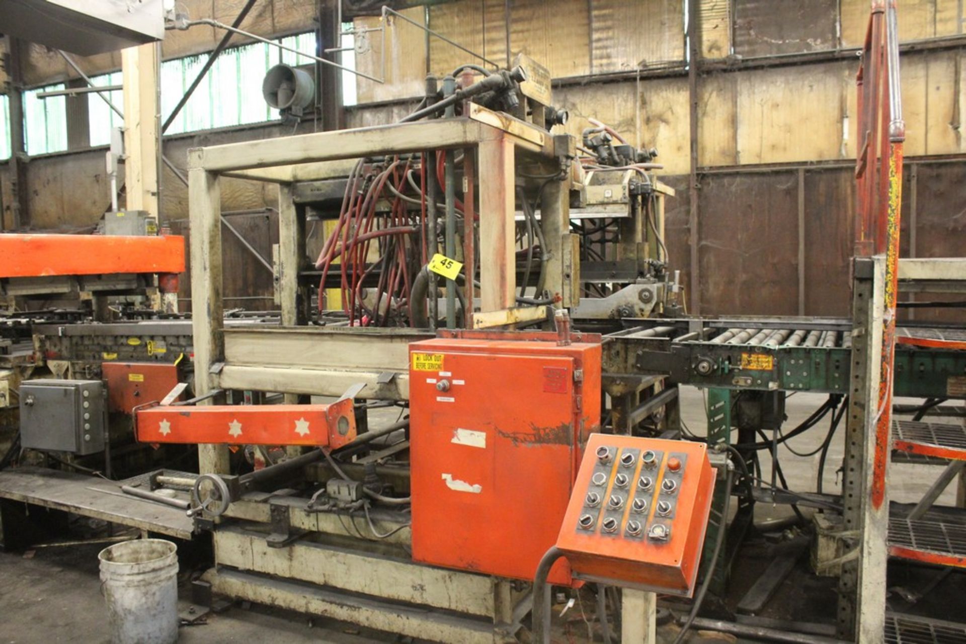 ROMAN 120 KVA 6-HEAD SPOT WELDER WITH ROBOTRON 50 CONTROLS SALE OF THIS LOT IS SUBJECT TO BULK