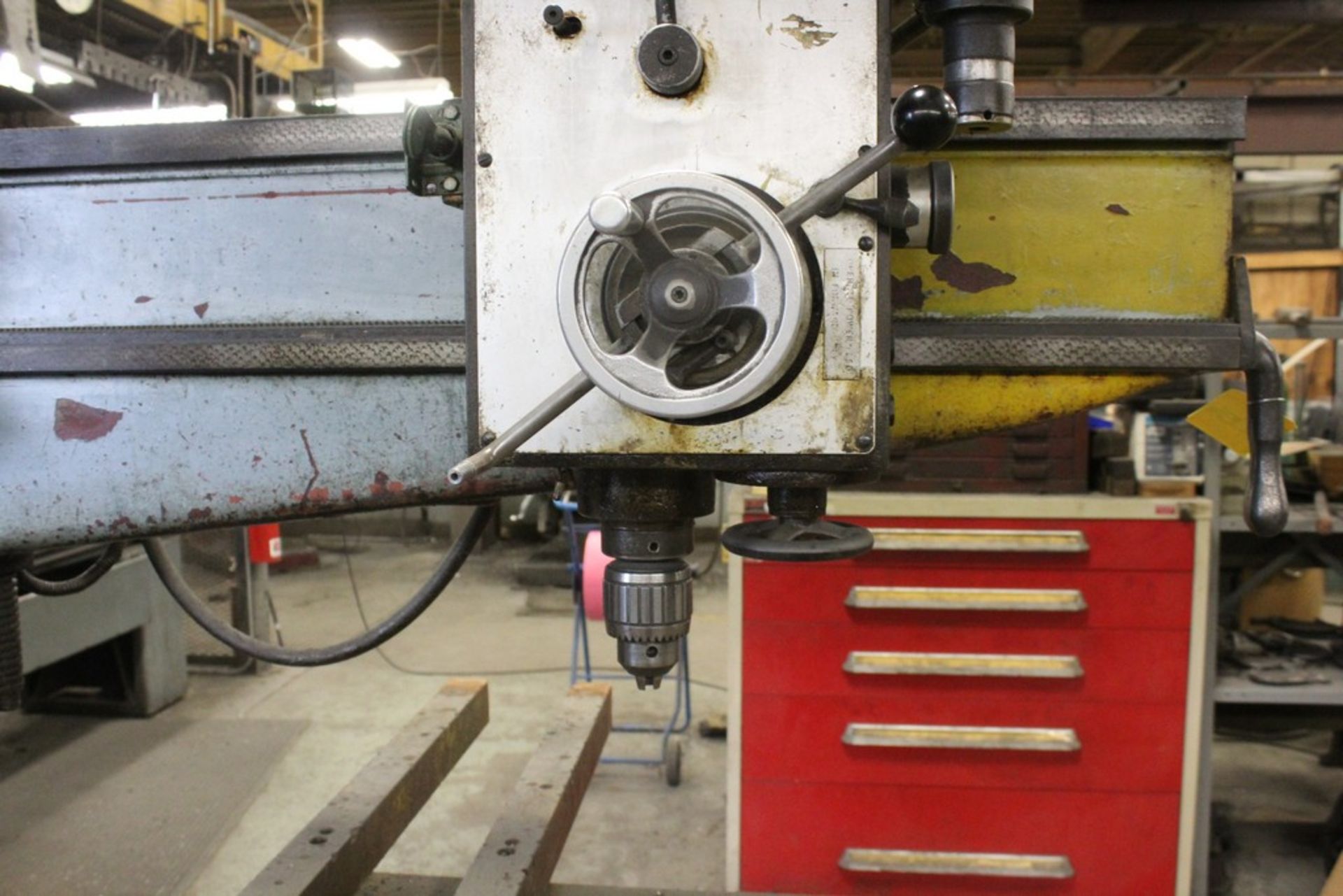 WILTON 4’ ARM 12” COLUMN RADIAL ARM DRILL WITH BOX TABLE Loading Fee: $300 - Image 3 of 7